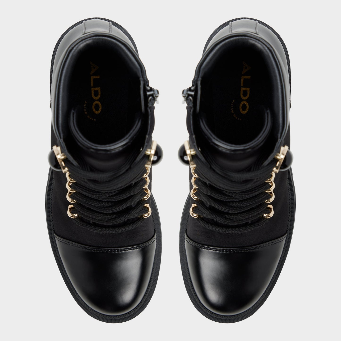 Aldo Mariettia in Black - Lace-up boot, Lug sole Women