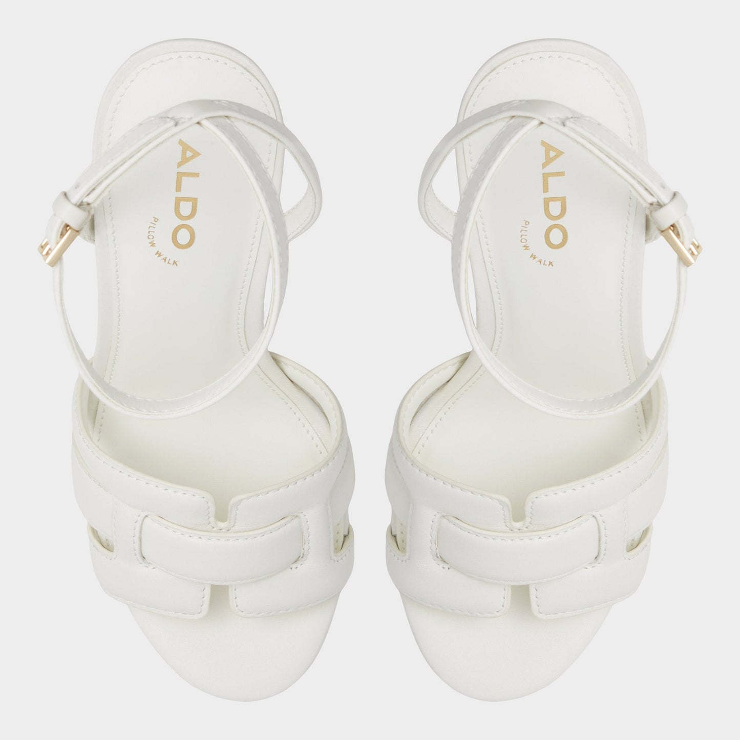 Aldo Valaberel Open White Women's Platform sandals - Strappy heeled sandal, Platform Women