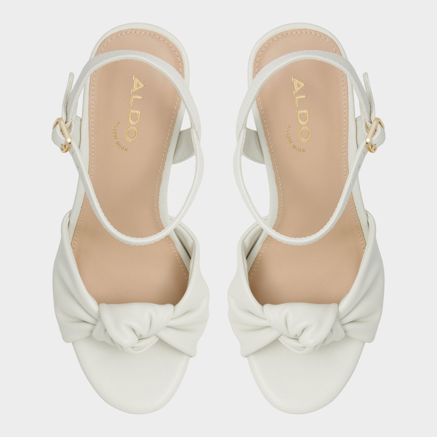 Aldo Ulialdan White/Bone Women's Platform sandals - Strappy heeled sandal, Platform Women