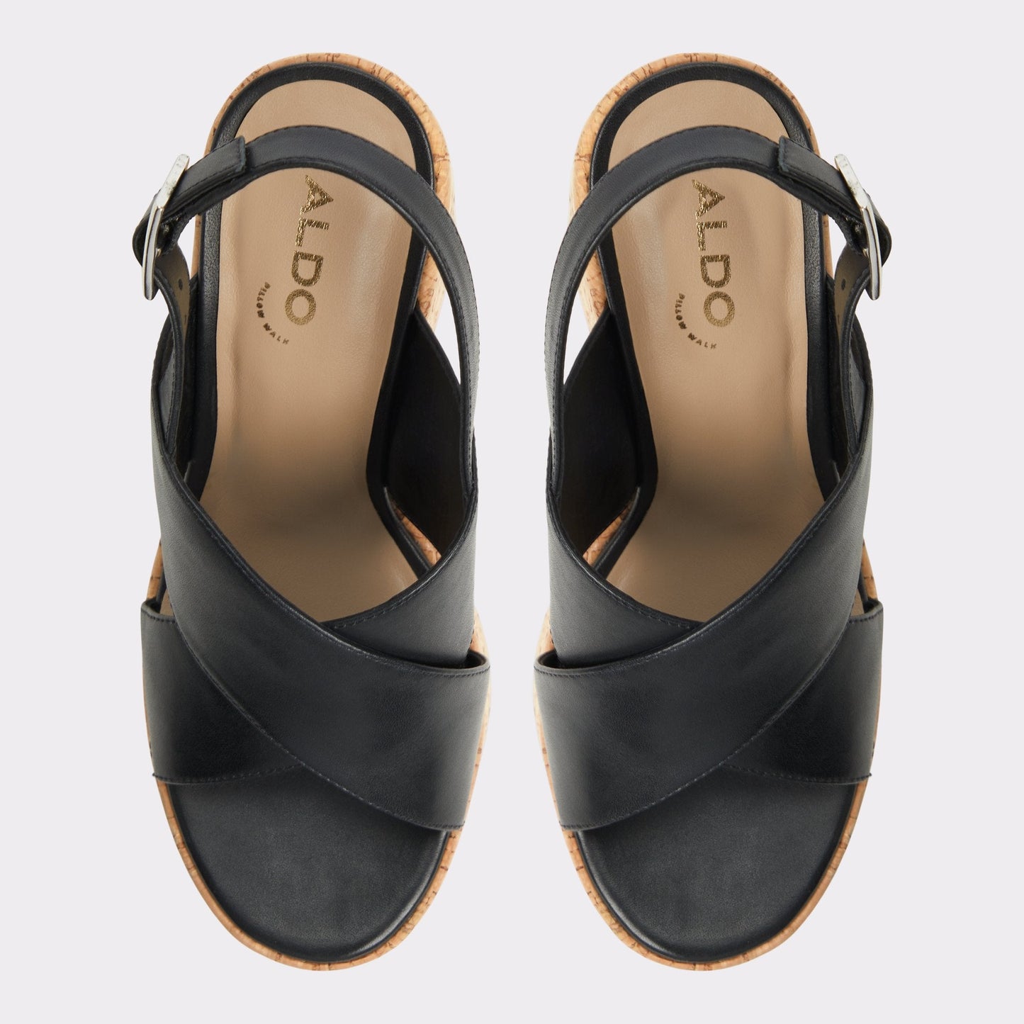 Aldo Sandcastle Black Women's Platform sandals - Strappy wedge sandal Women