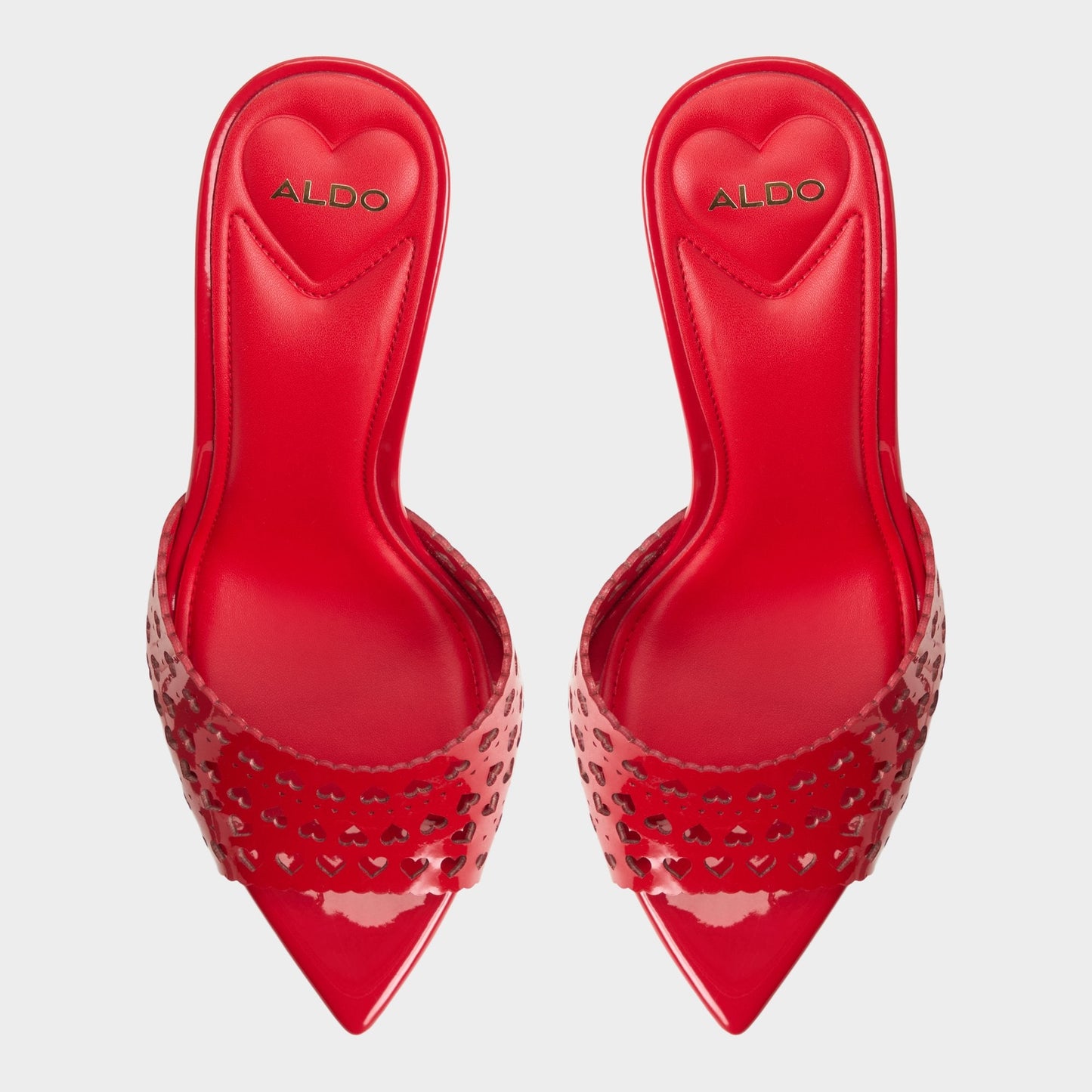 Aldo Lovemule in Medium Red - Heeled mule, Stiletto heel Women|New