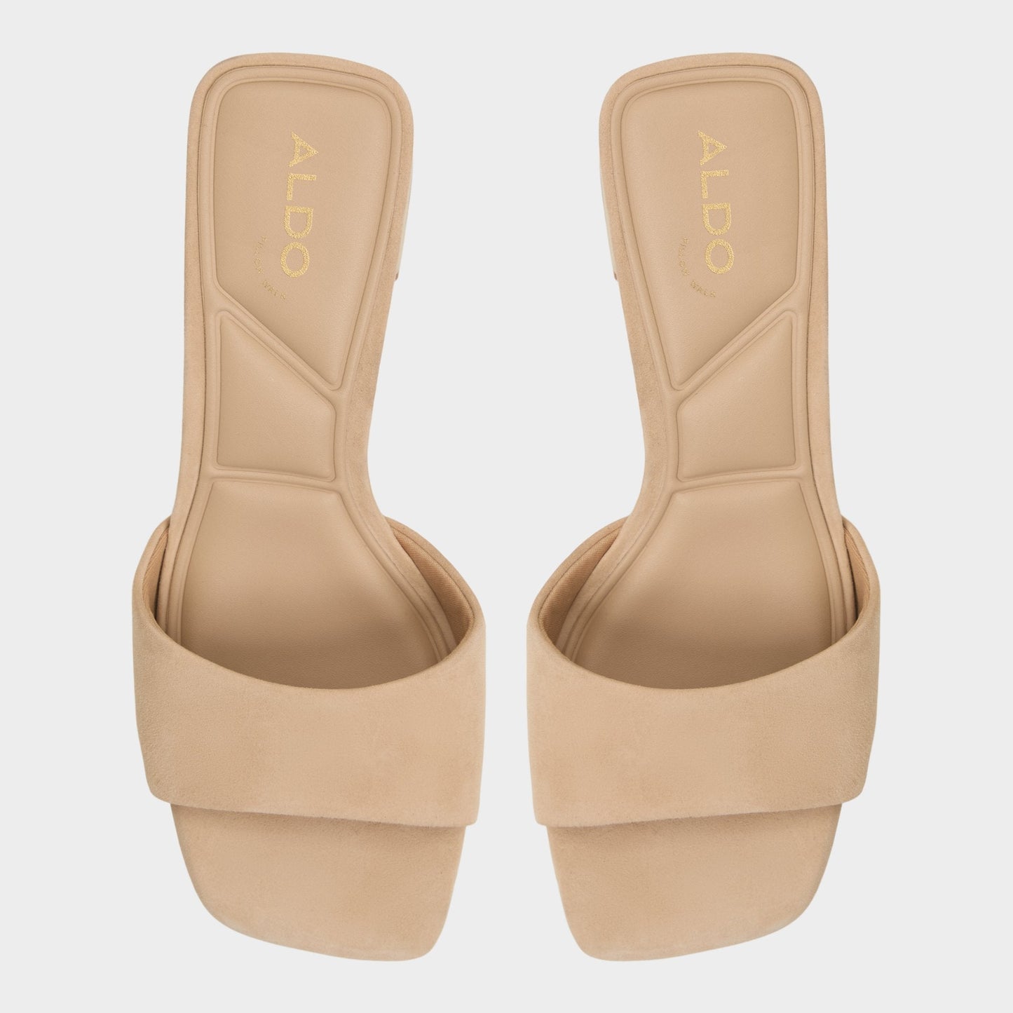 Aldo Tisha Beige Women's Heeled mules - Heeled mule, Block heel Women