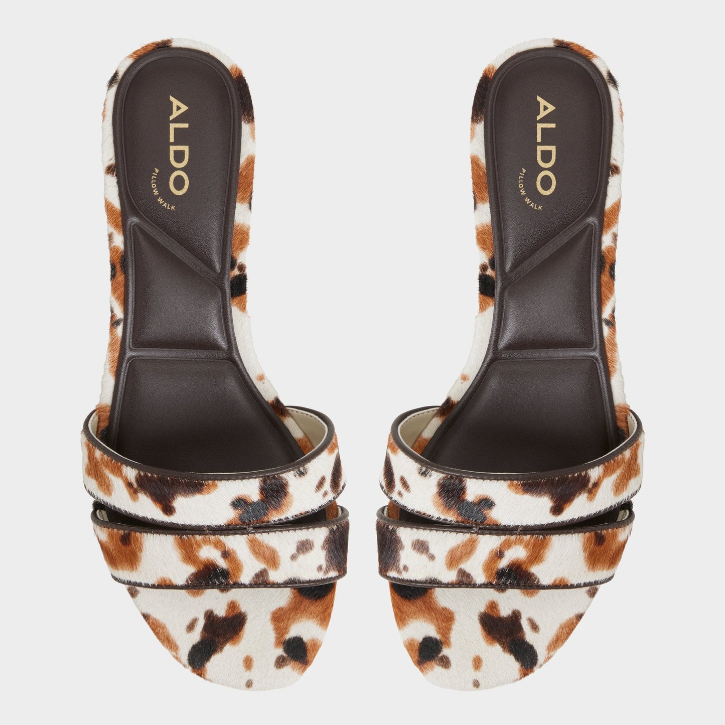 Aldo Scarletta White/Black Women's Heeled mules - Heeled mule, Kitten heel Women