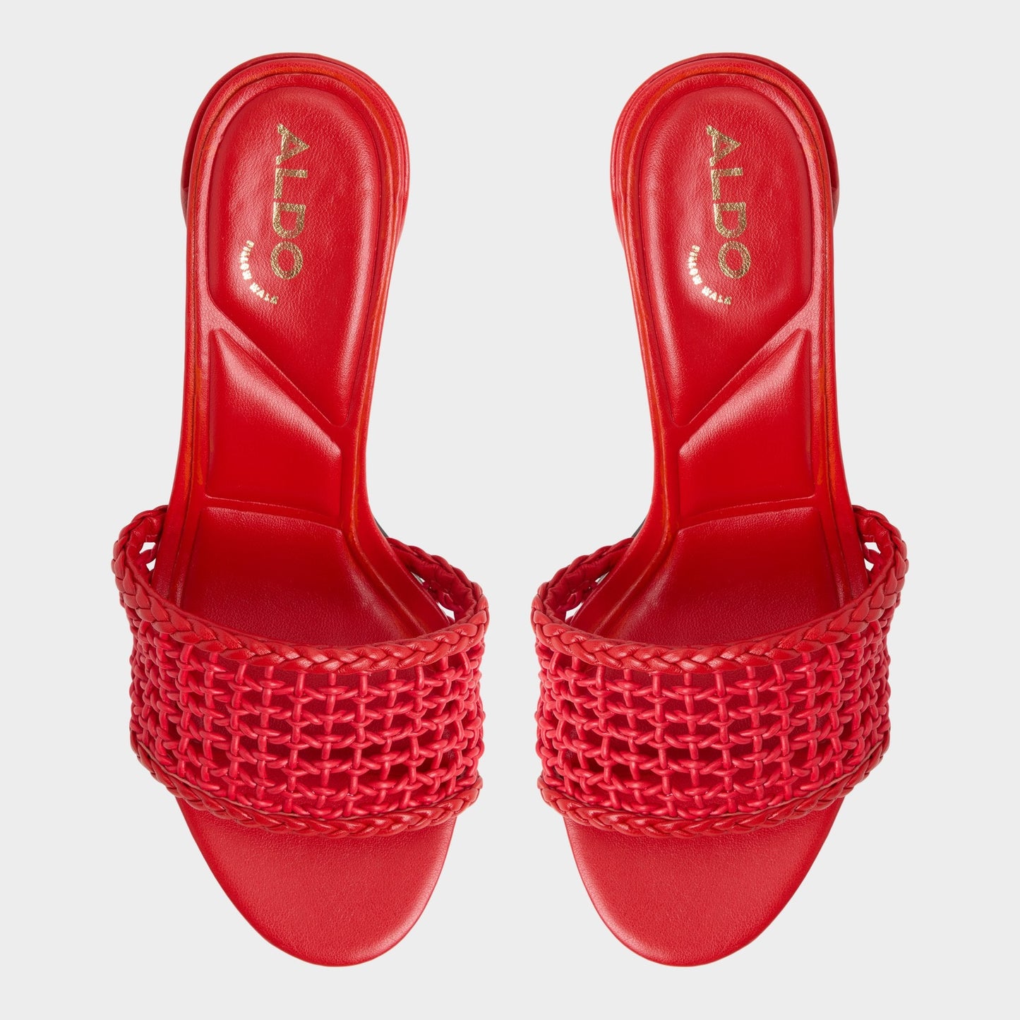 Aldo Beachdate Bright Red Women's Block heels - Heeled mule, Block heel Women