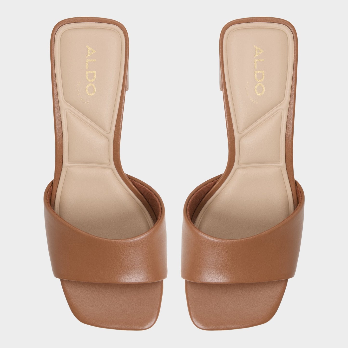 Aldo Tisha Tan Women's Heeled mules - Heeled mule, Block heel Women
