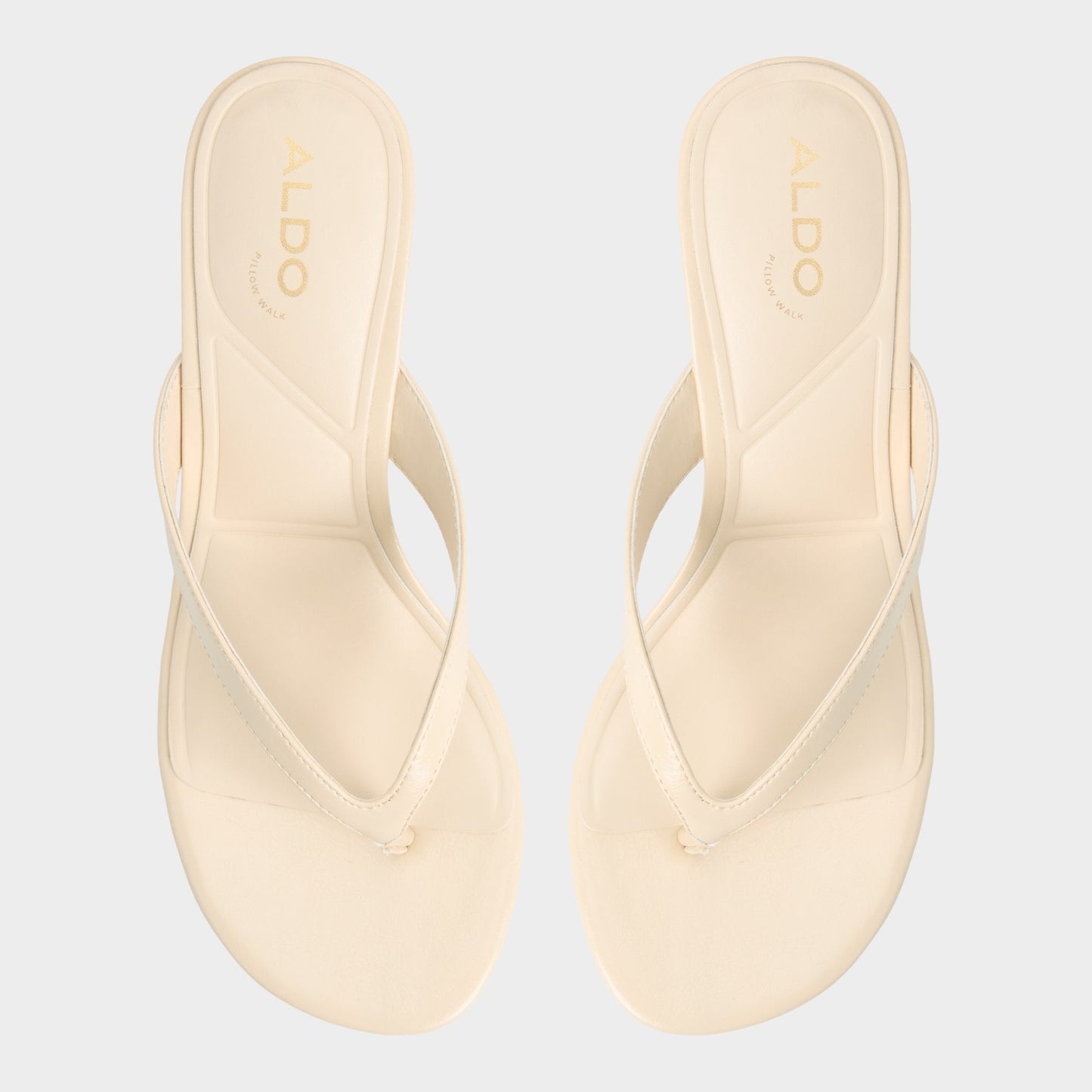 Aldo Jump in Cream - Heeled flip flop, Kitten heel Women