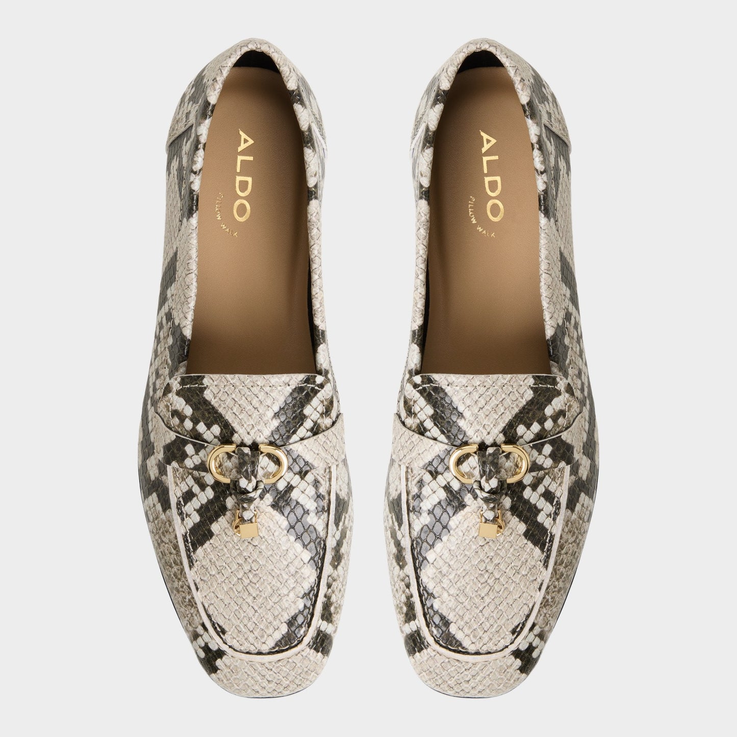 Aldo Ybilide White/Black Women's Loafers & Oxfords - Loafer Women
