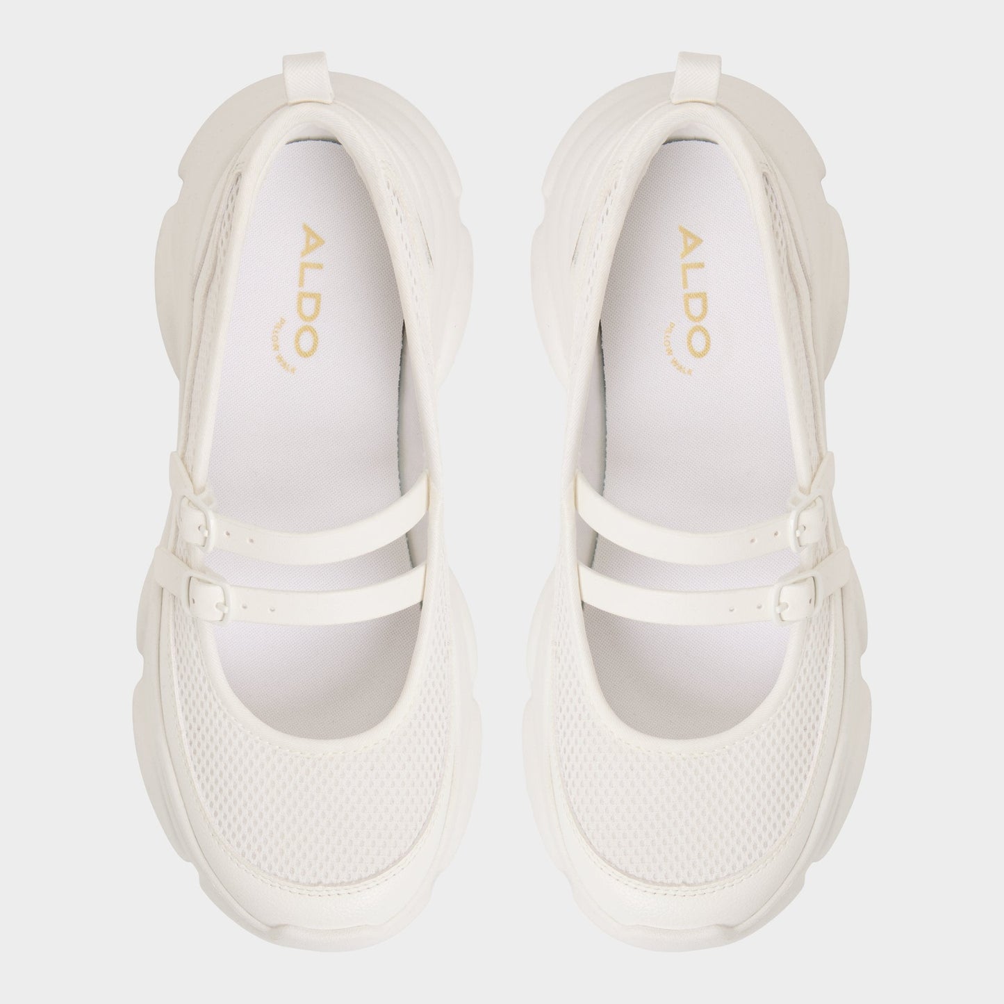 Aldo Aethera White Women's Platform and wedge sneakers - Mary Jane Sneakers, Jogger sole Women