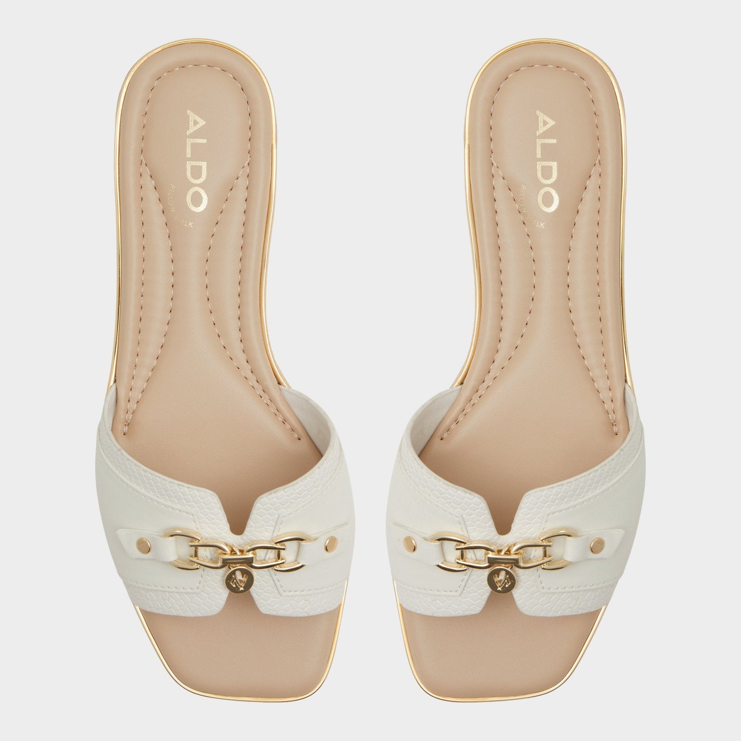 Aldo Alamassi Open White Women's Flats - Slide sandal Women
