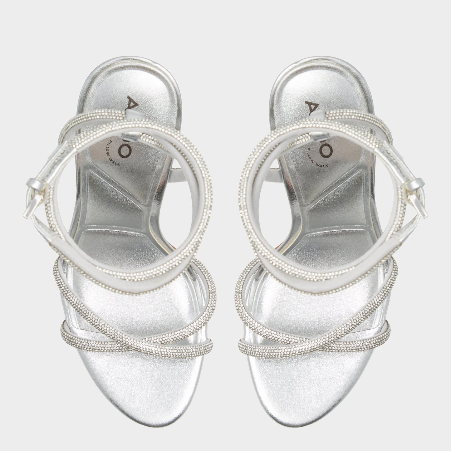 Aldo Manaelden Silver Women's Heeled sandals - Strappy heeled sandal, Stiletto heel Women