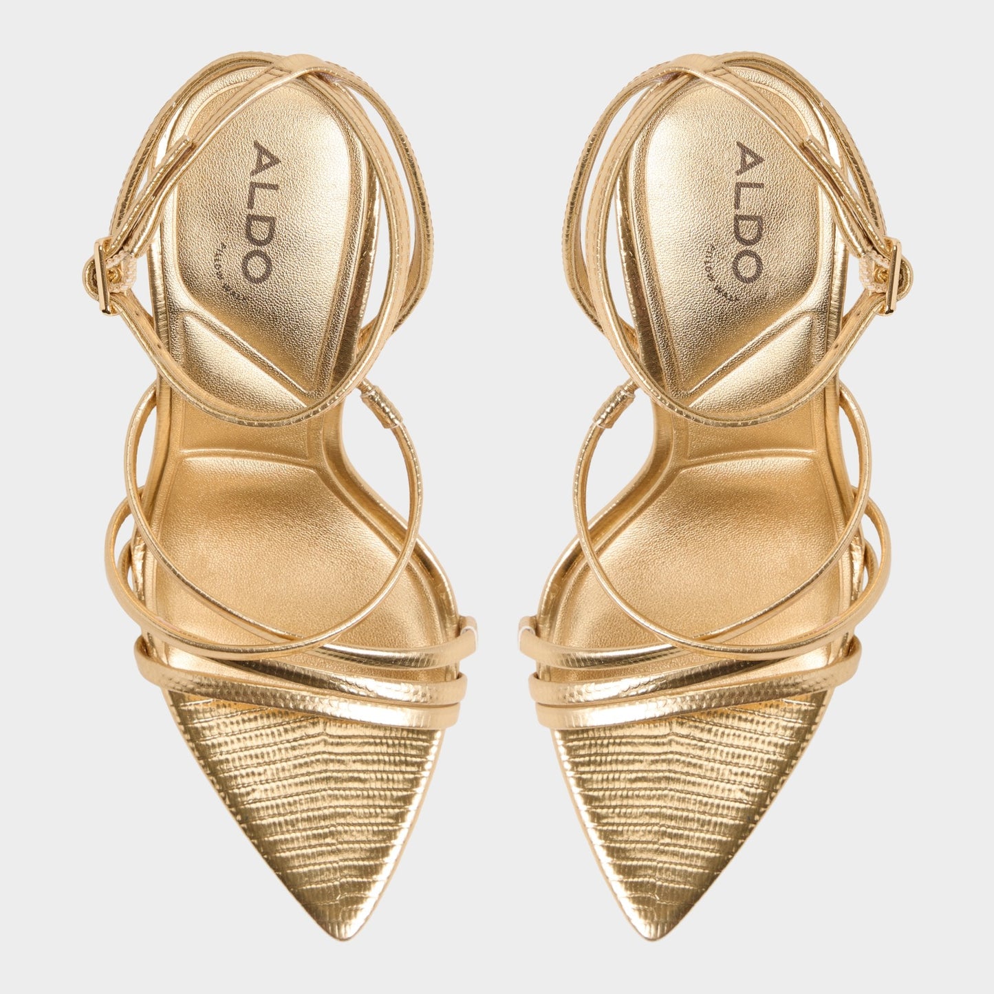 Aldo Solania Gold Women's Heeled sandals - Strappy heeled sandal, Stiletto heel Women