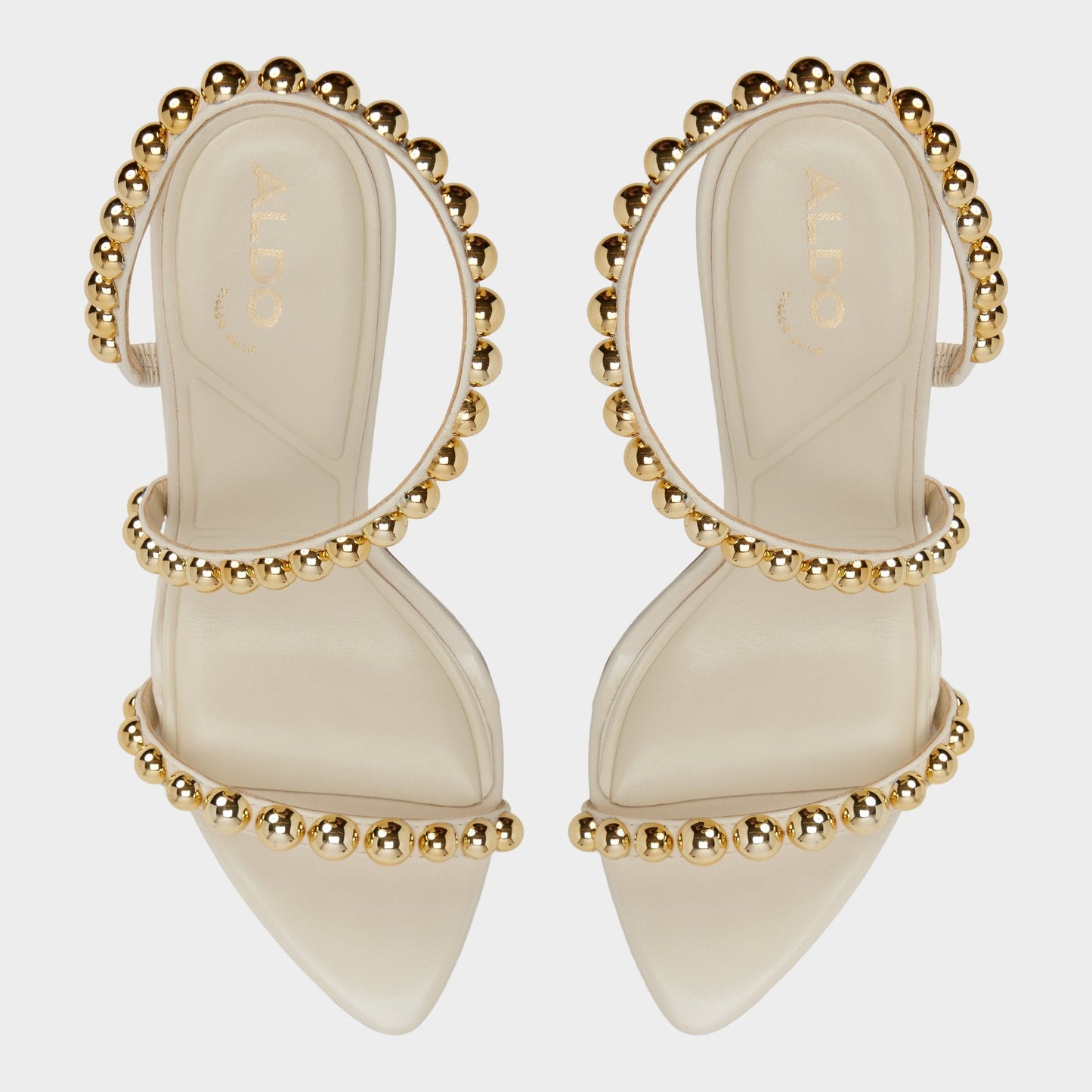 Aldo Attey in Cream - Strappy heeled sandal, Stiletto heel Women