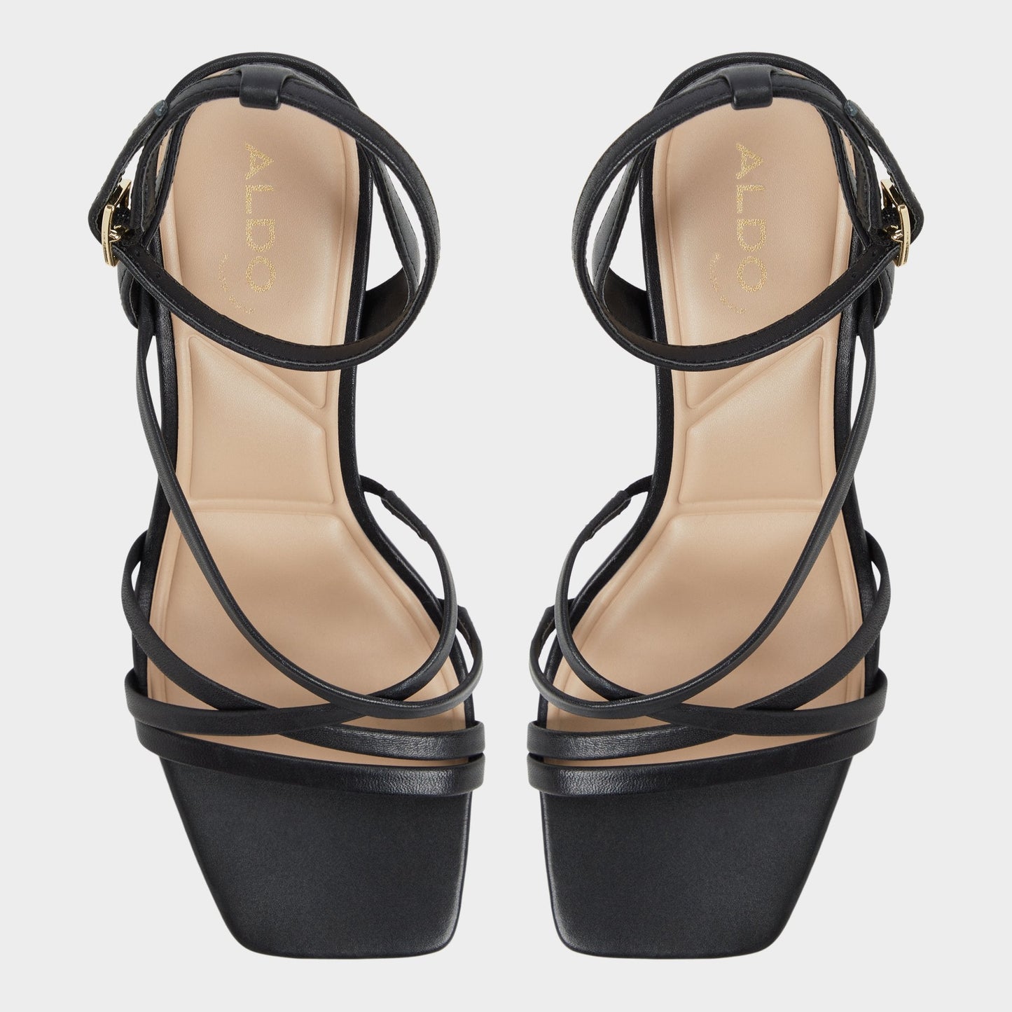 Aldo Esther Black Women's Block heels - Strappy heeled sandal, Block heel Women