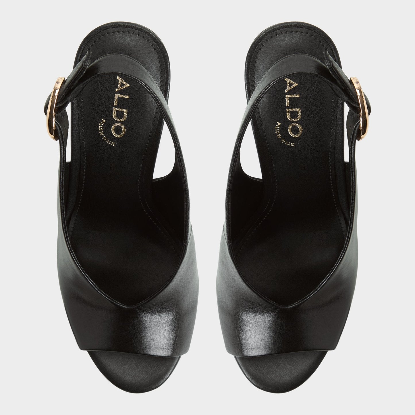 Aldo Tatianah in Black - Sling back heeled sandal, Wedge heel Women