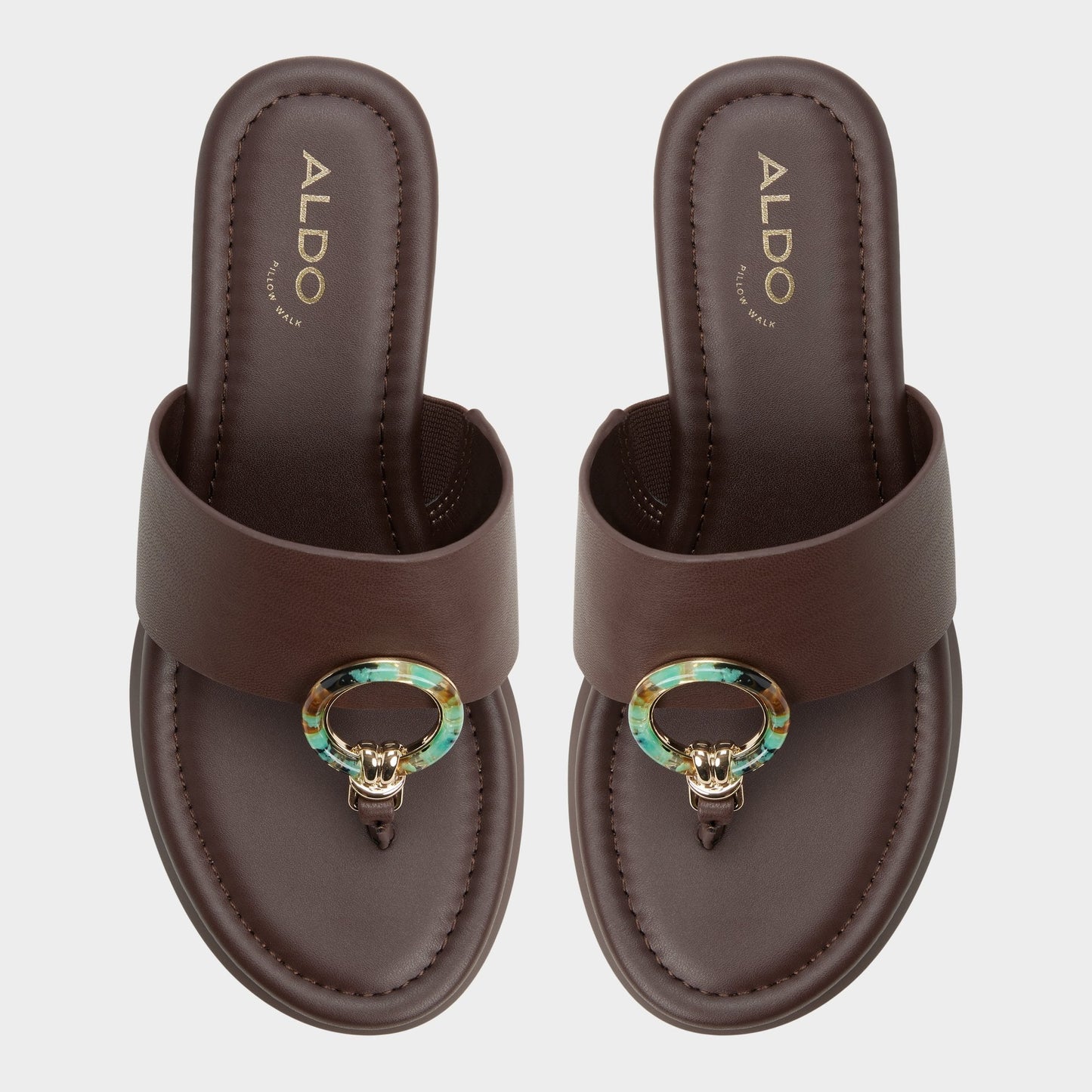 Aldo Friegan in Dark Brown - Slide sandal, Wedge heel Women