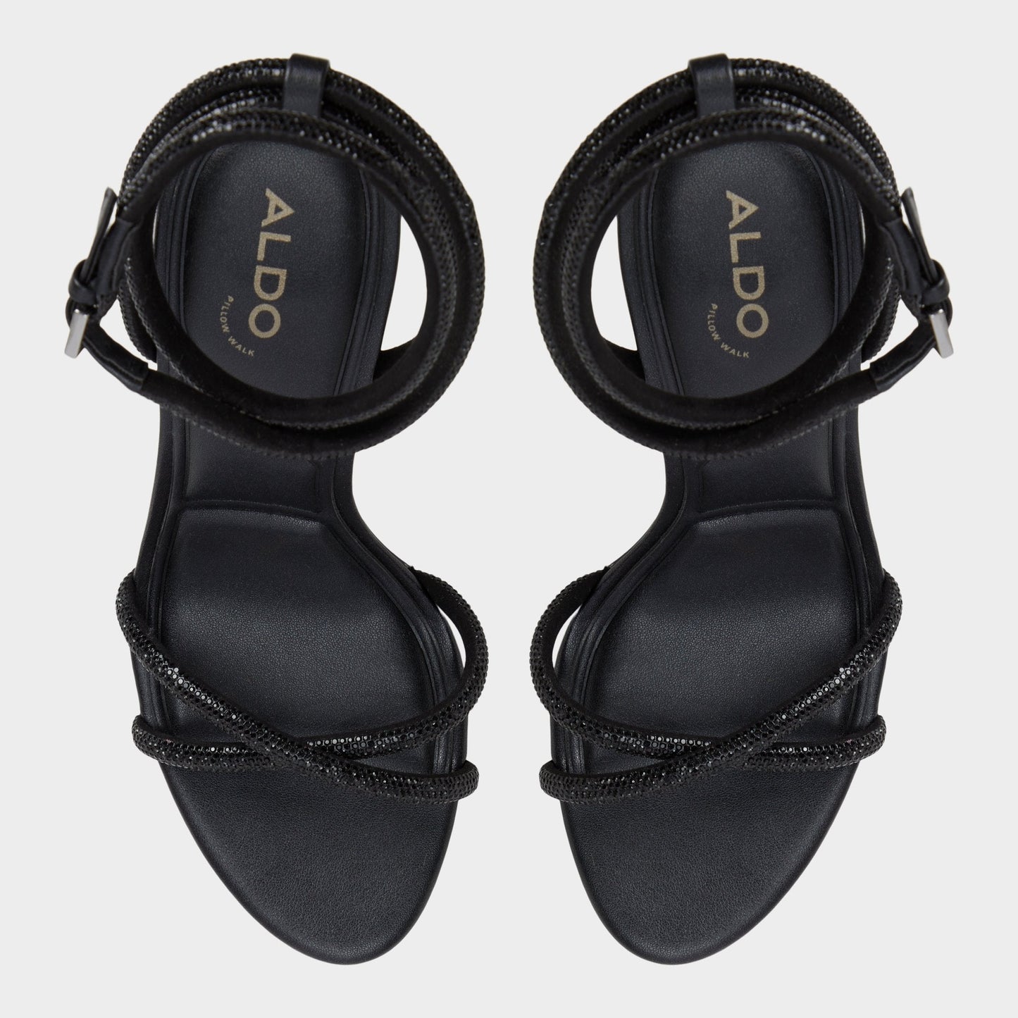 Aldo Manaelden Black Women's Strappy sandals - Strappy heeled sandal, Stiletto heel Women
