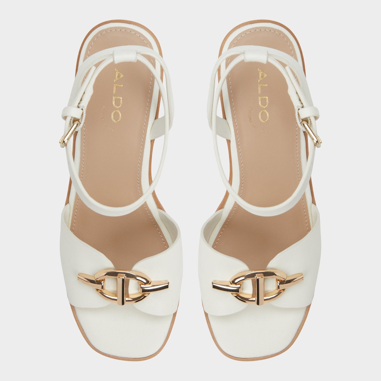 Aldo Ybylin White Women's Wedges - Wedge sandal, Wedge heel Women