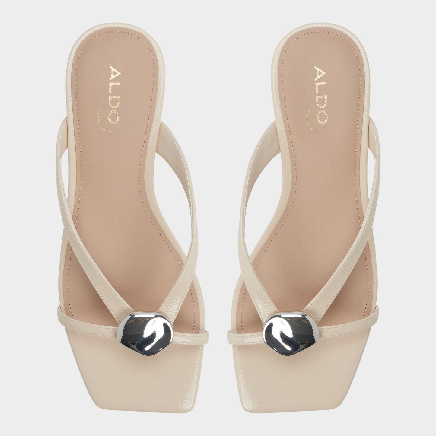 Aldo Iliria Beige Women's Flats - Slide sandal Women