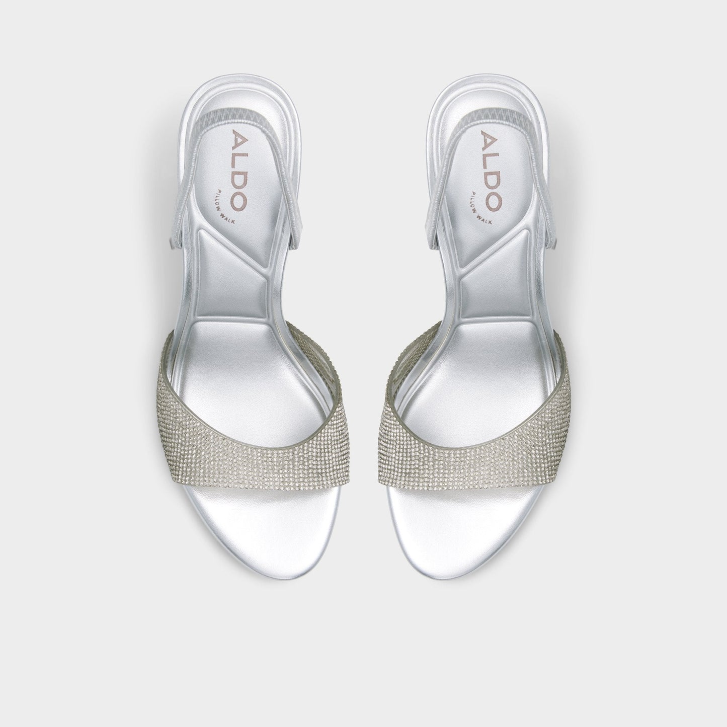 Aldo Aitana in Silver - Strappy heeled sandal, Stiletto heel Women