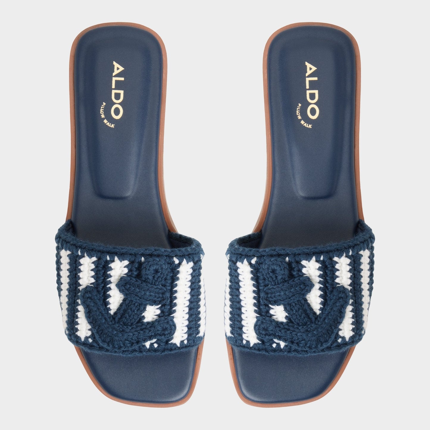 Aldo Sabbia Blue Combo Women's Flats - Slide sandal Women