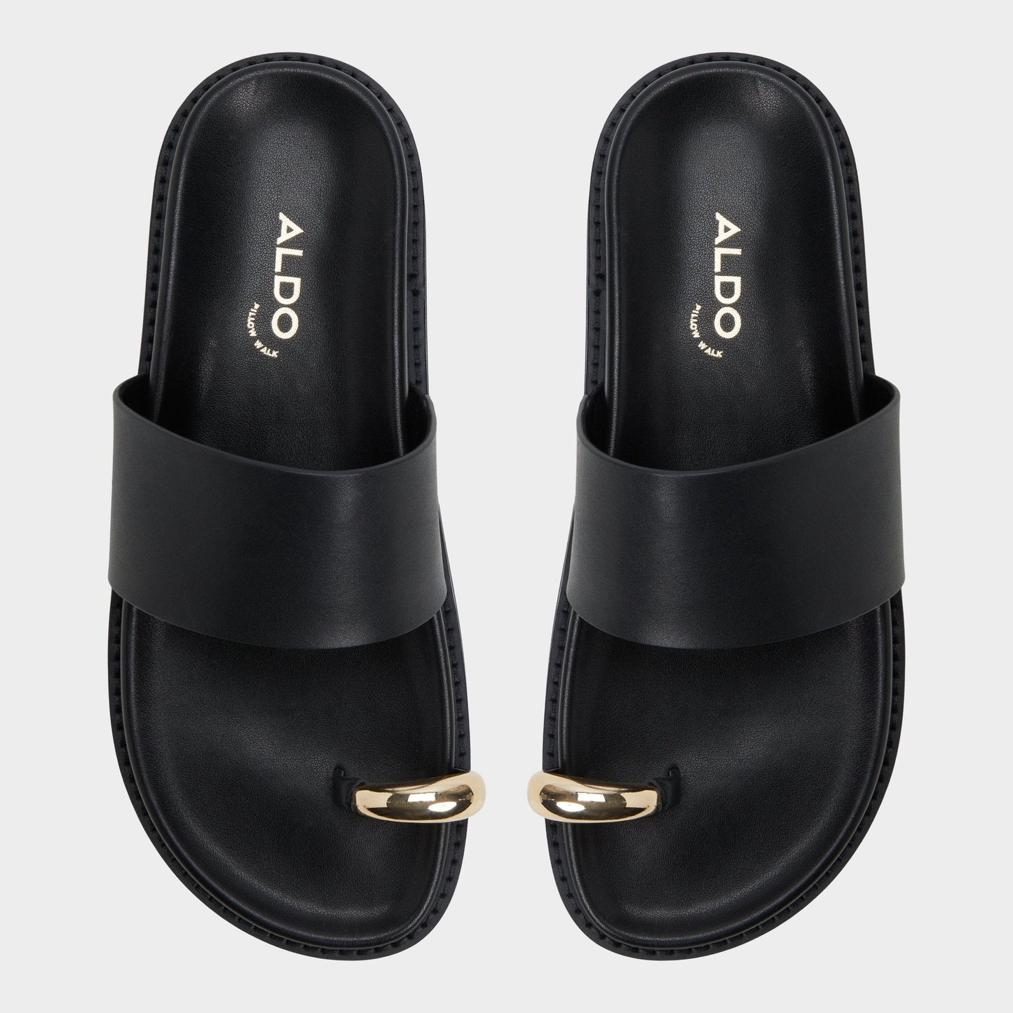 Aldo Beachstroll Black Women's Footbed sandals - Footbed sandal, Footbed sandal Women