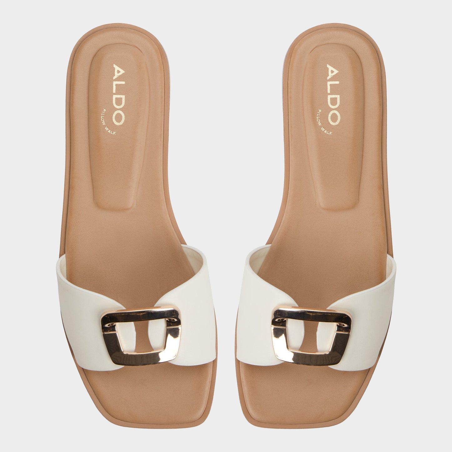 Aldo Tidella White Women's Flats - Slide sandal Women