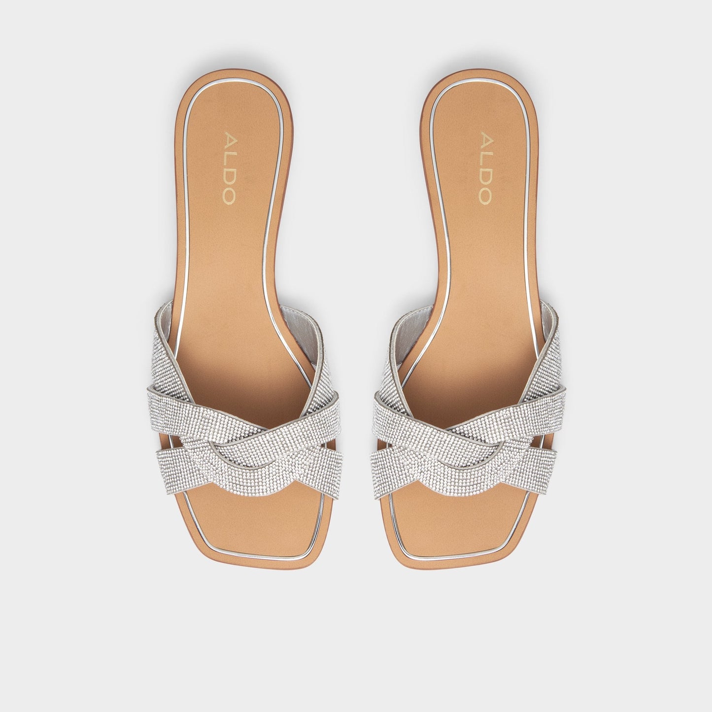 Aldo Coredith Silver Women's Flats - Slide sandal Women
