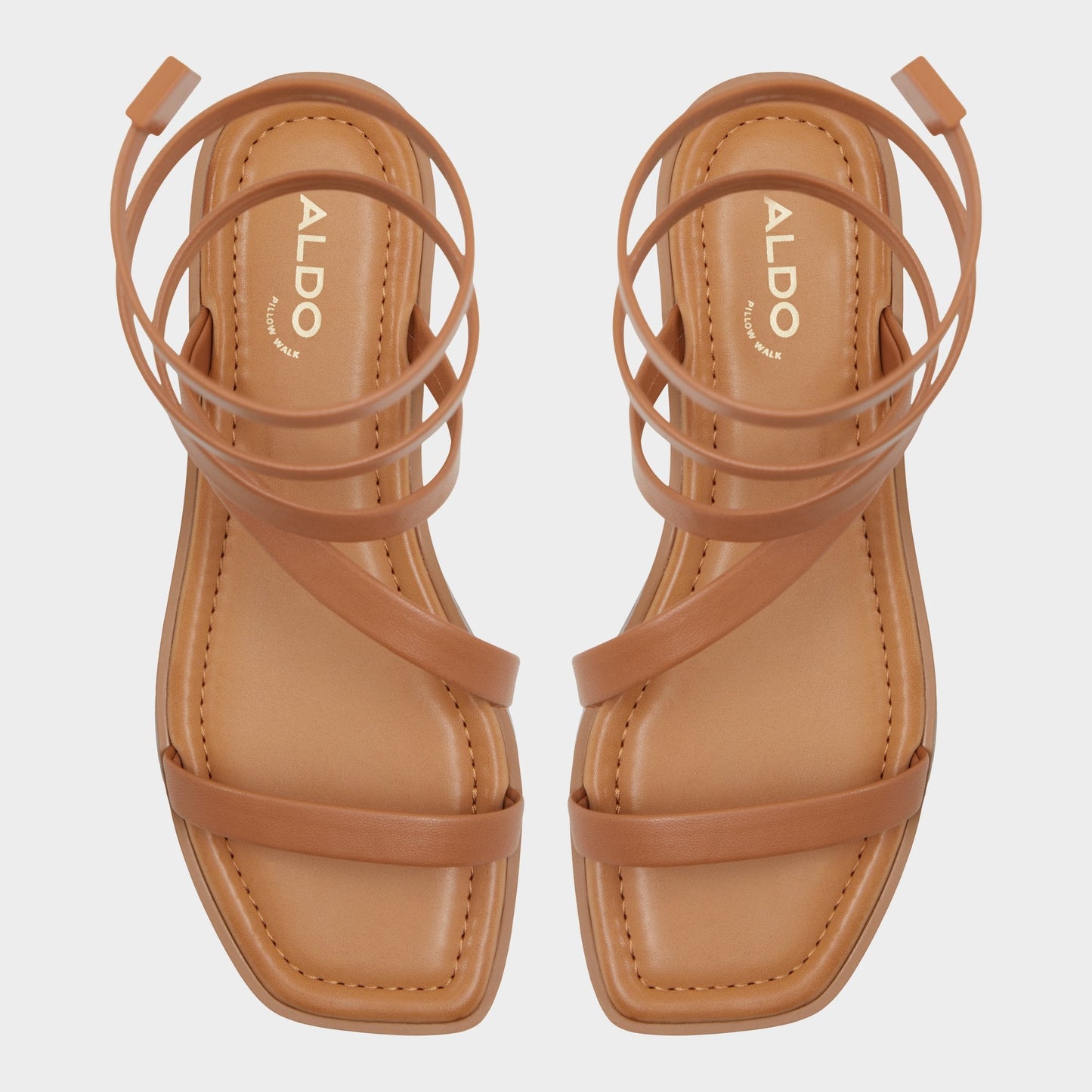 Aldo Spinella in Medium Brown - Strappy flat sandal Women