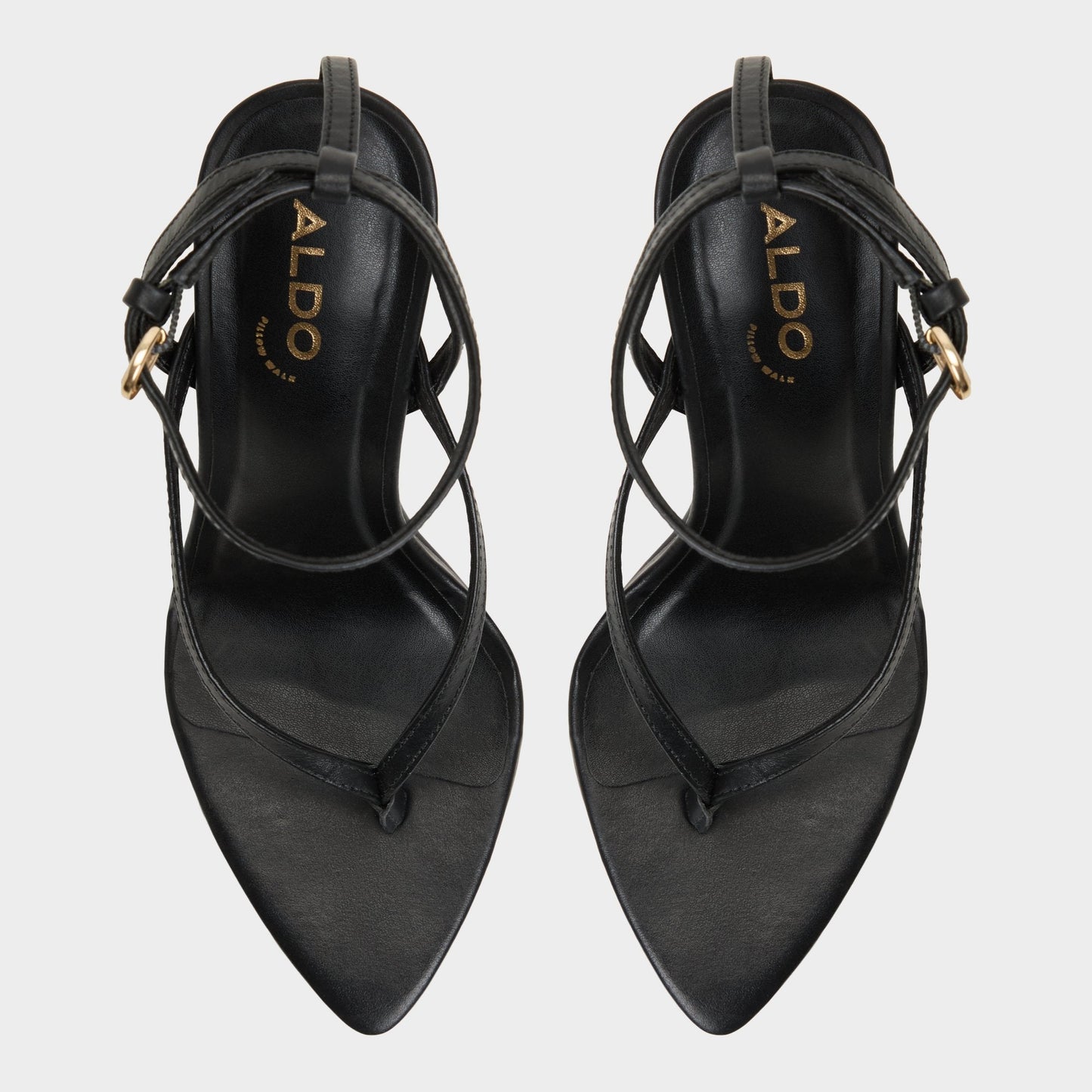 Aldo Abyfindley Black Women's Strappy sandals - Heeled flip flop, Stiletto heel Women