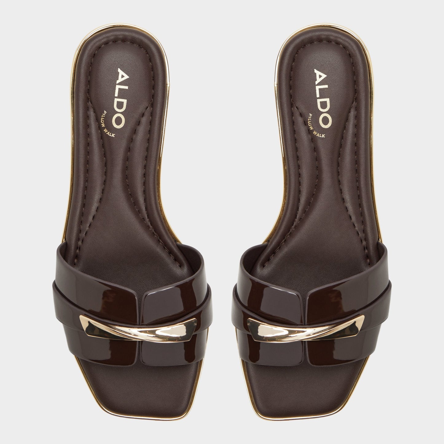Aldo Darlina Medium Brown Women's Flats - Slide sandal Women