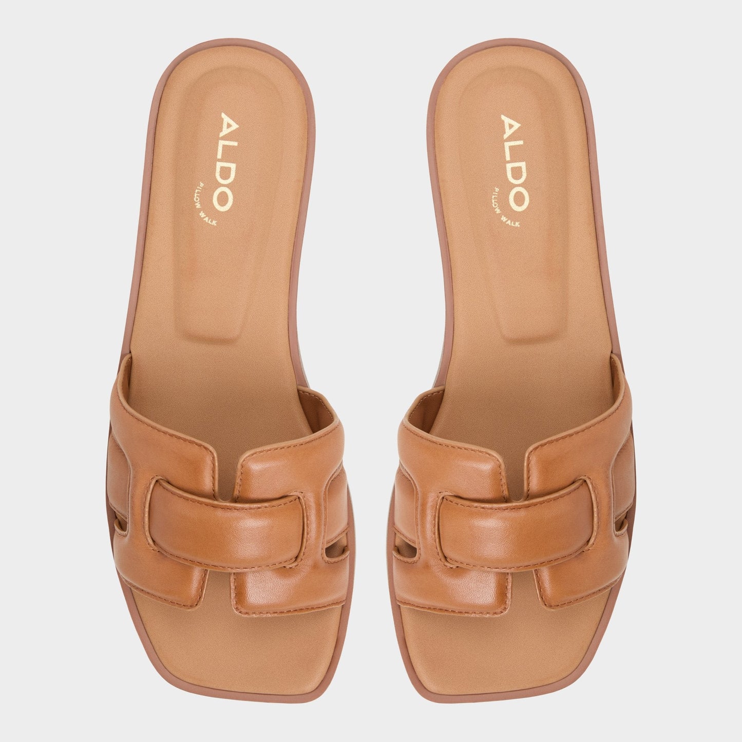 Aldo Eleny Medium Brown Women's Flats - Slide sandal Women