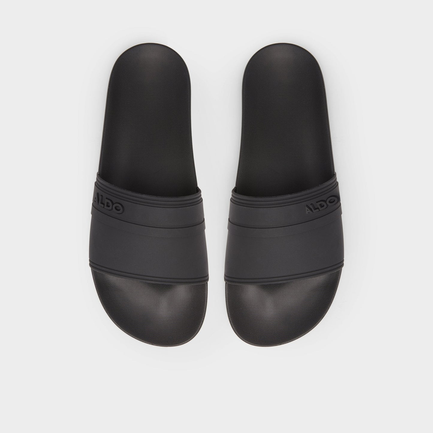 Aldo Dinmore Black Synthetic Rubber Men's Slides - Slide sandal Men