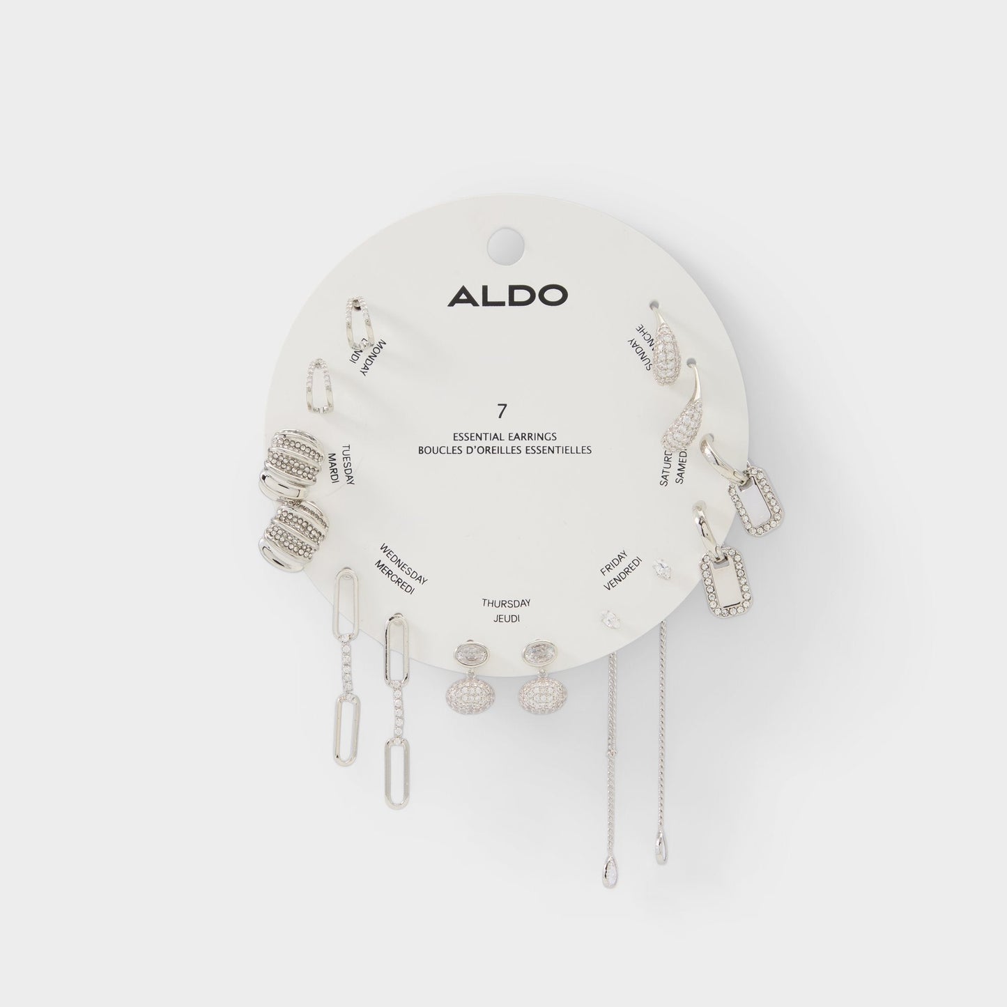 Aldo Partyessentials in Silver Clear Multi - Earring set Women|Accessories