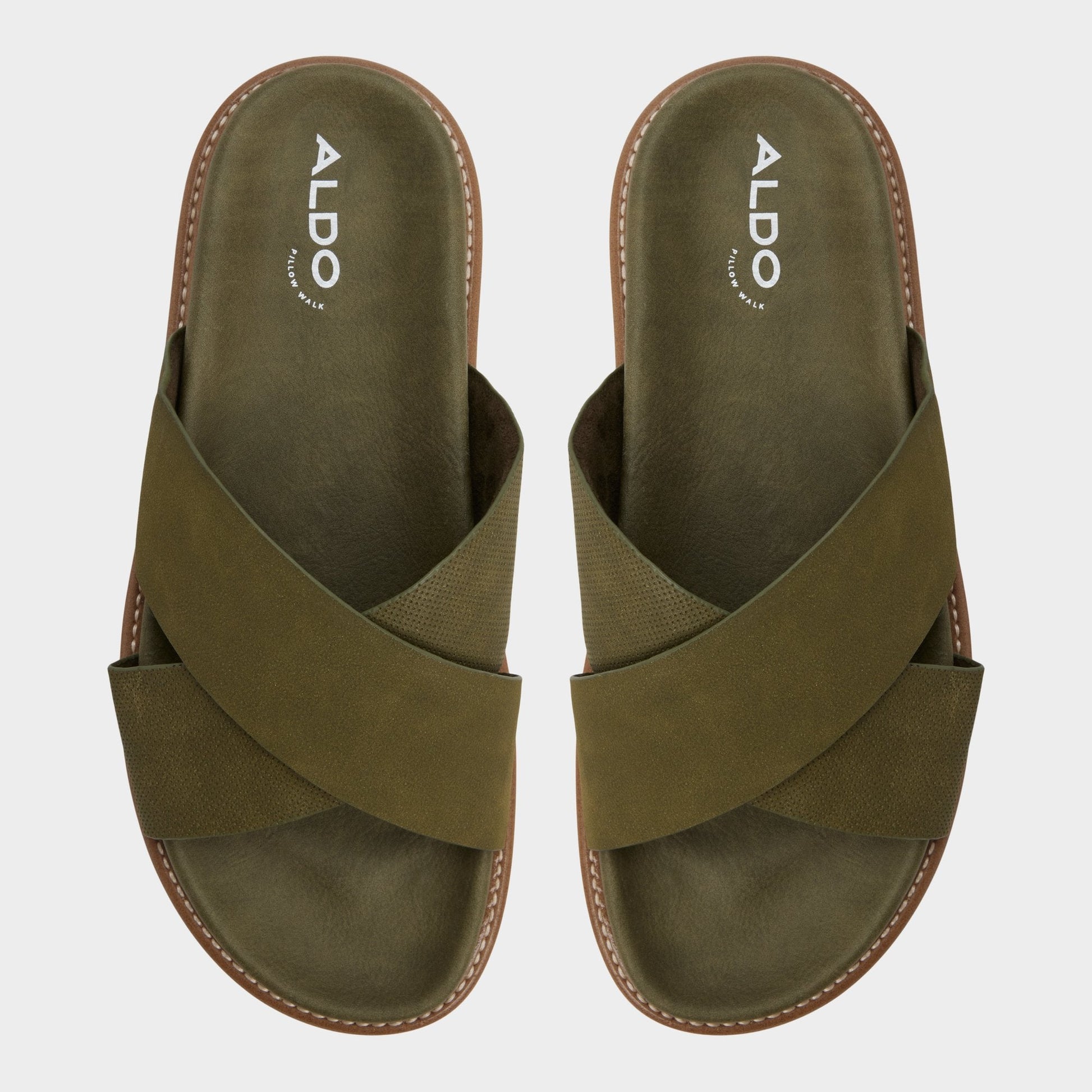 Aldo Marrin in Olive - Slide sandal New