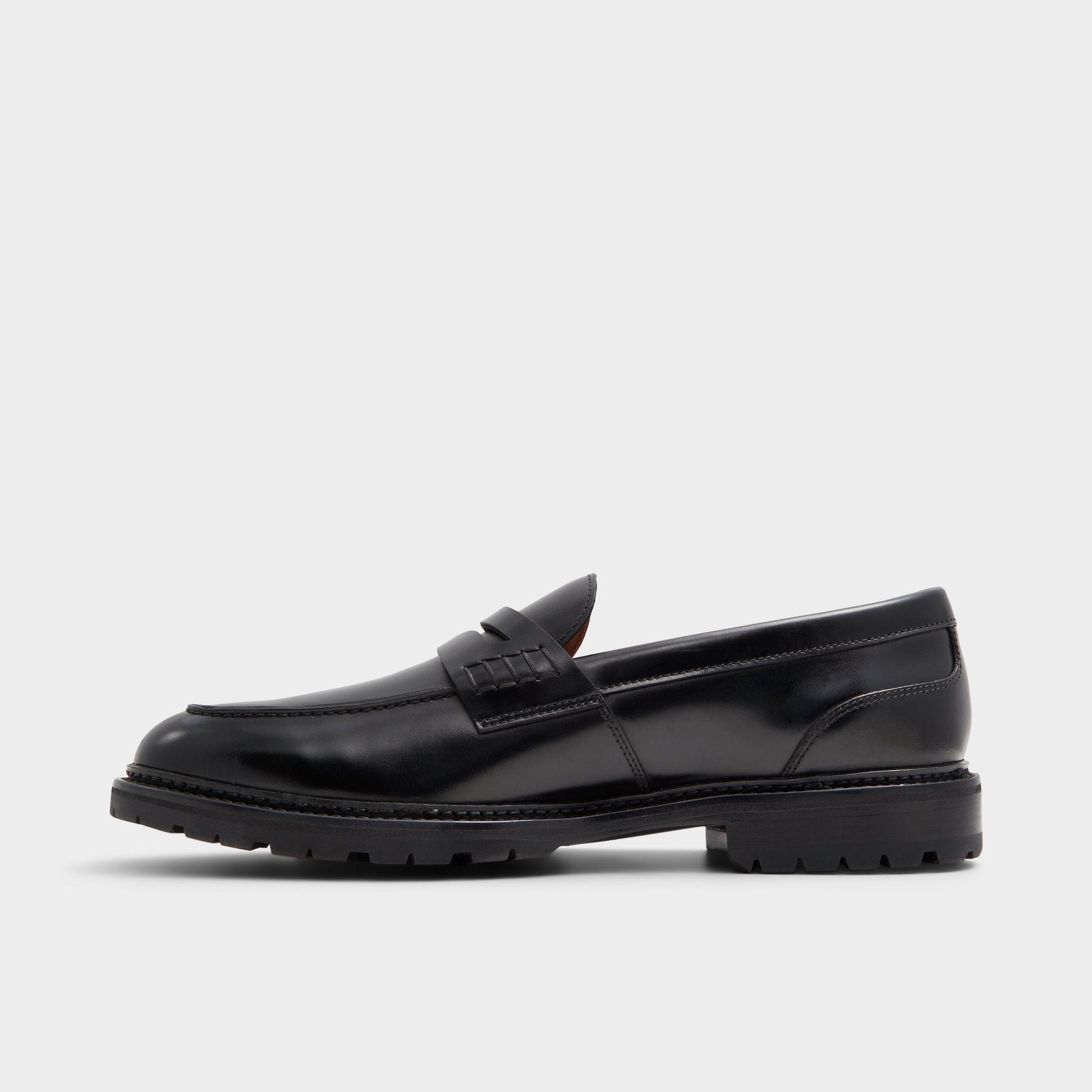 Aldo Aleris Black Men's Dress Shoes - Loafer, Lug sole New|Men