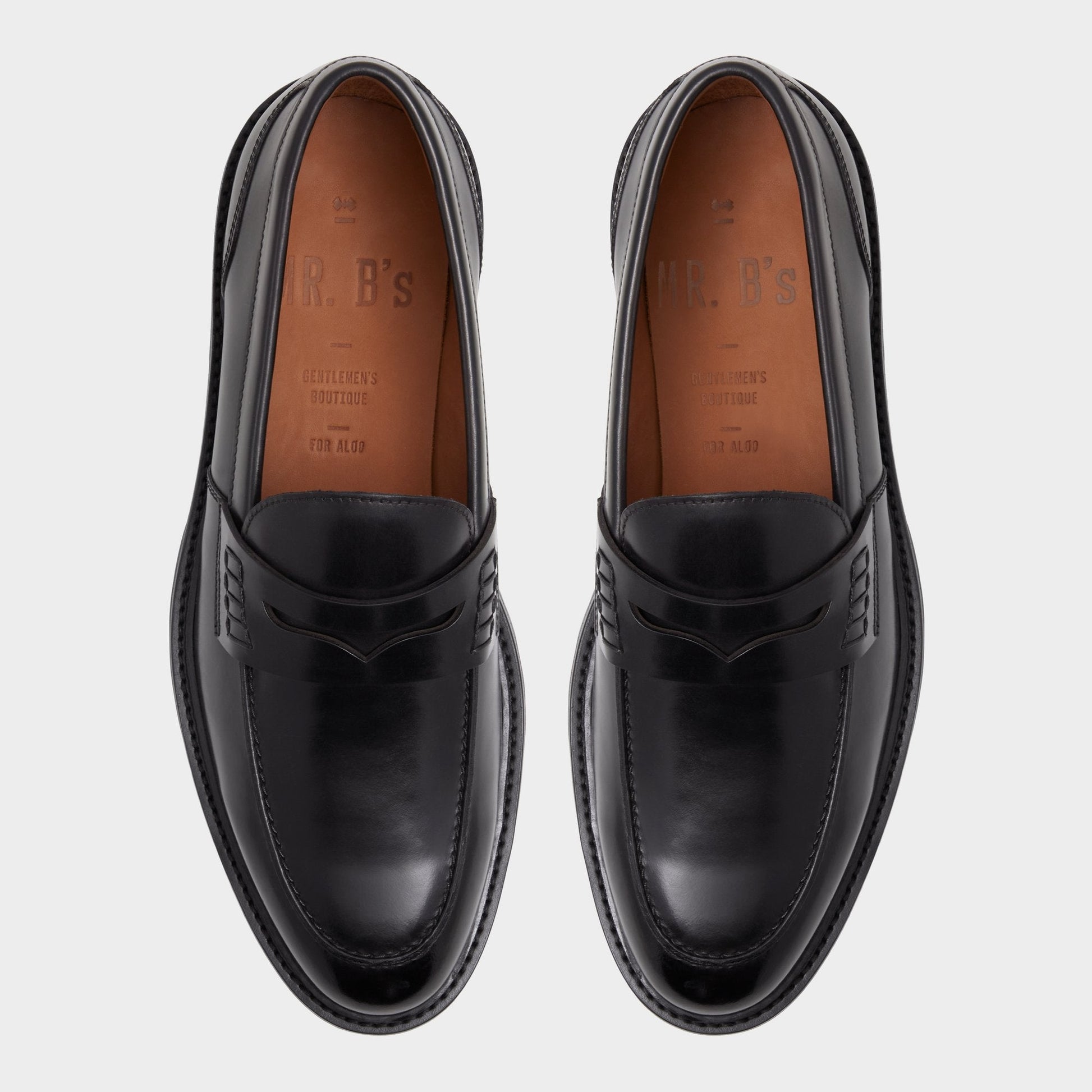 Aldo Aleris Black Men's Dress Shoes - Loafer, Lug sole New|Men