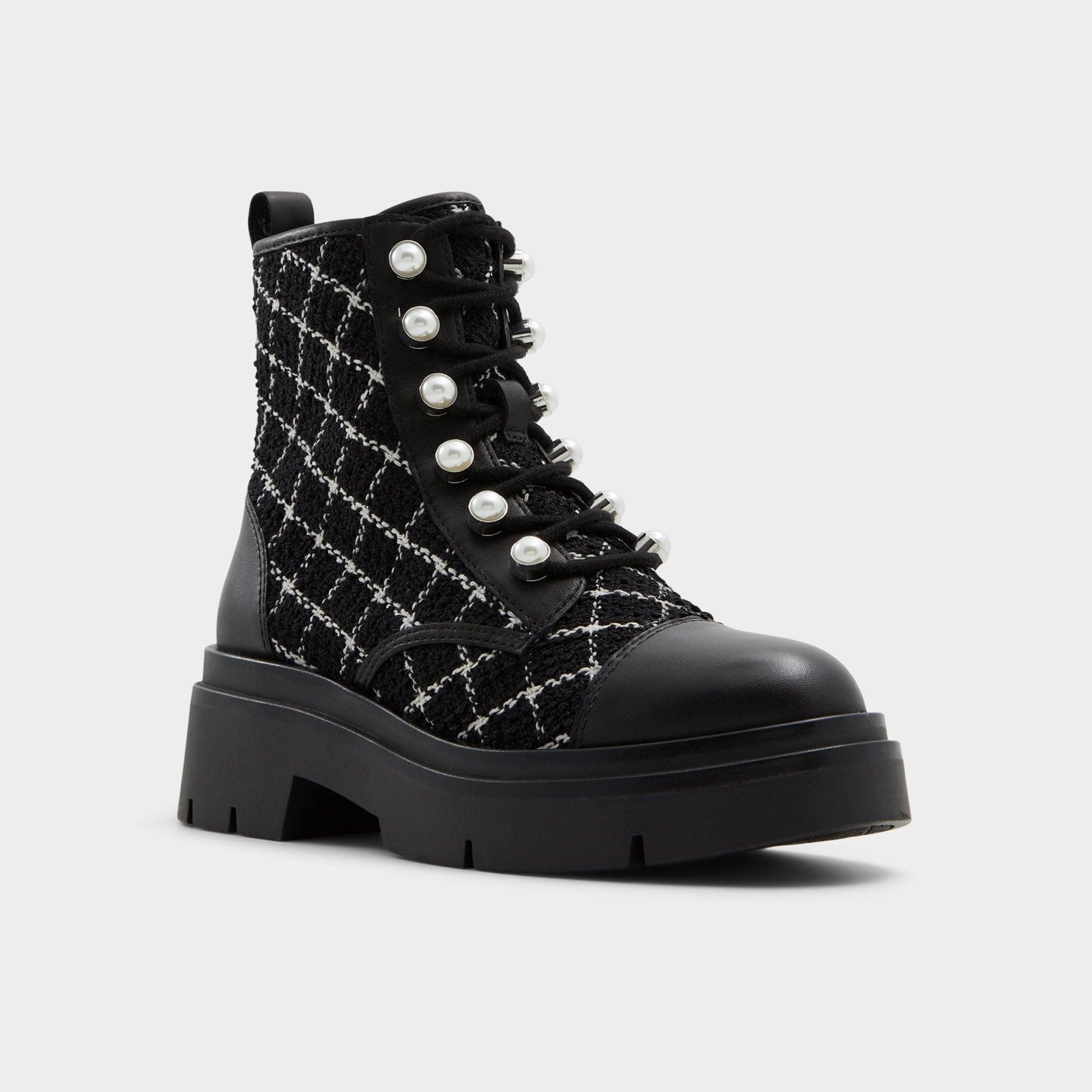 Aldo Marthia in Other Black - Combat ankle boot, Black Women