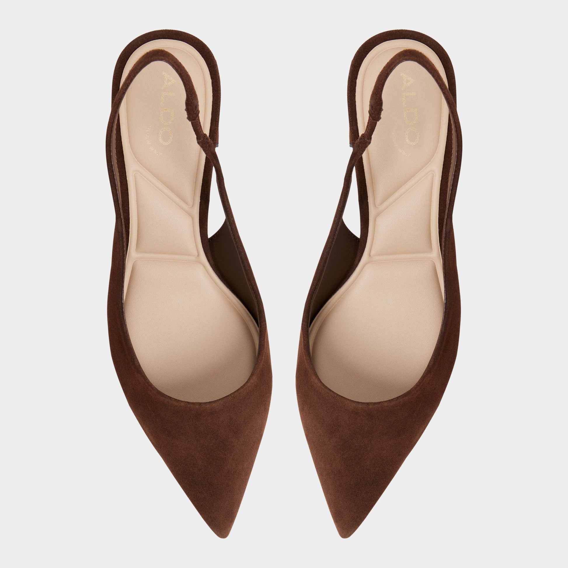 Aldo Uliana in Dark Brown - Slingback heel, Block heel Women