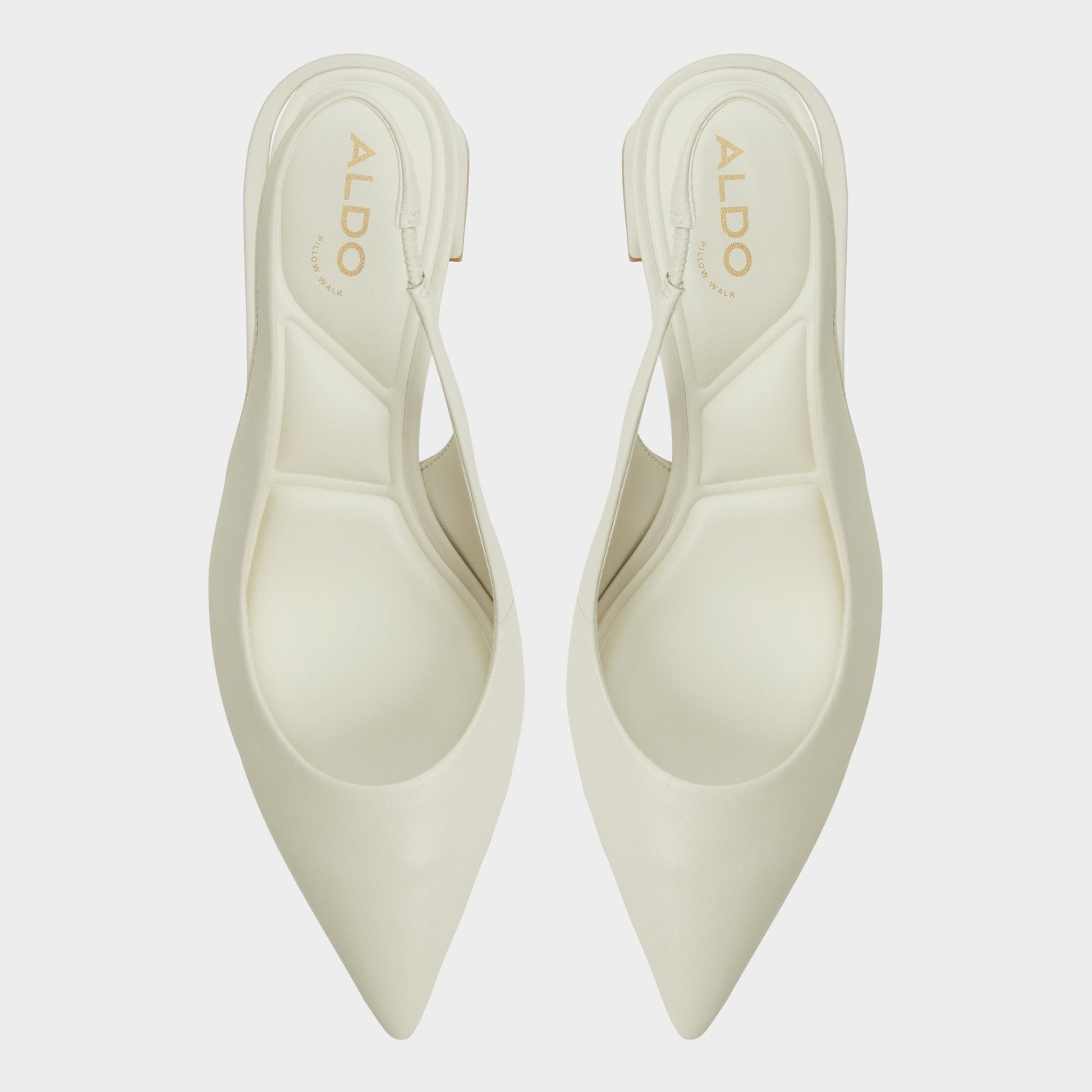 Aldo Uliana White/Bone Women's Slingbacks - Slingback heel, Block heel Women