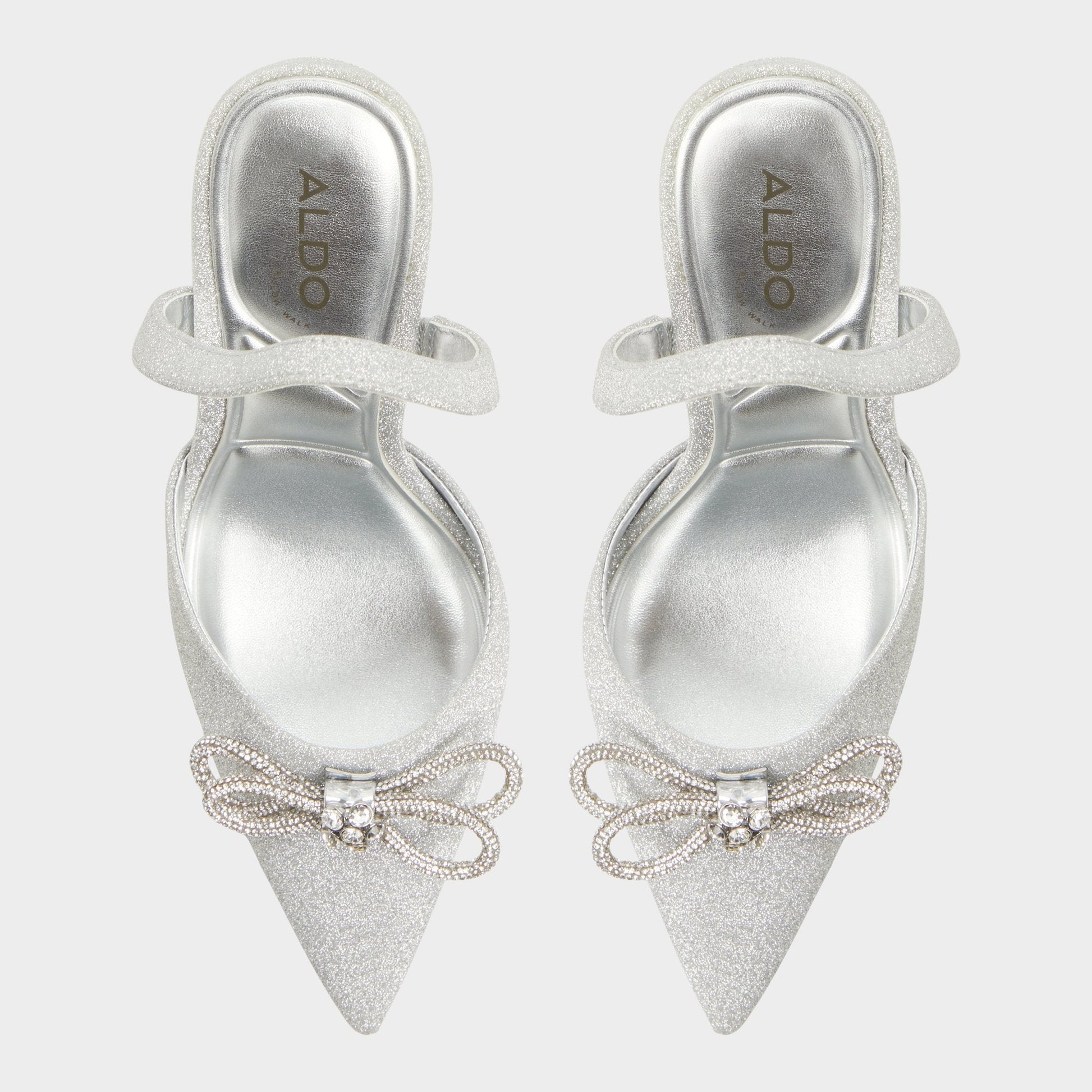 Aldo Addie Silver Women's Slingbacks - Slingback heel, Stiletto heel Women