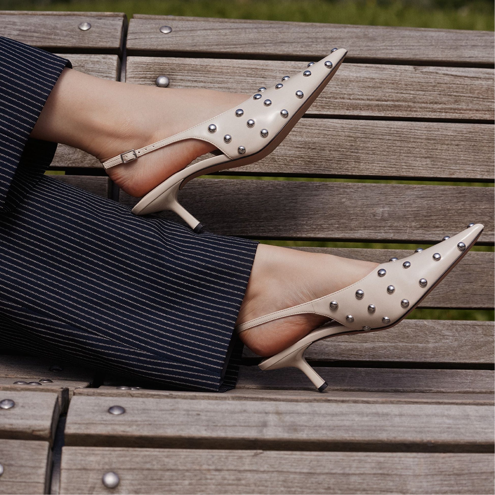 Aldo Naiarah in Cream 14118390 - Slingback heel, Stiletto heel Women