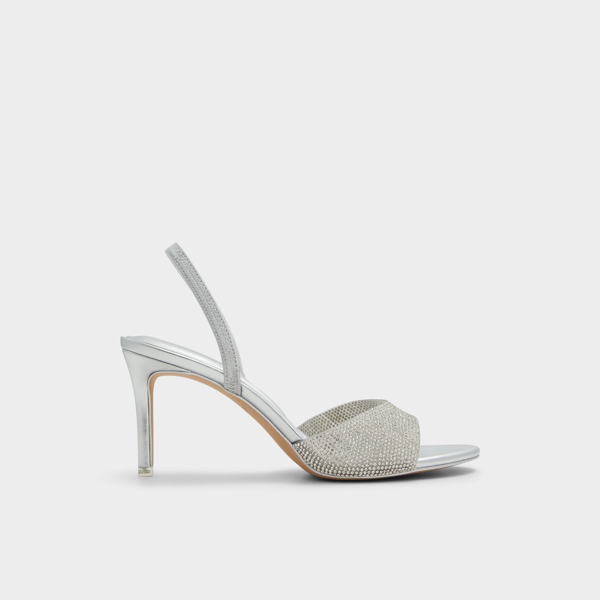 Aldo Aitana Silver Women's Heeled sandals - Slingback heeled sandal, Stiletto heel Women