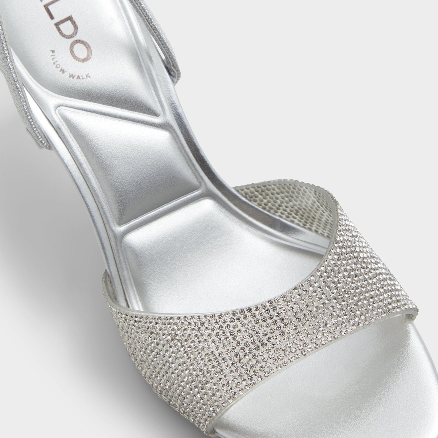 Aldo Aitana Silver Women's Heeled sandals - Slingback heeled sandal, Stiletto heel Women