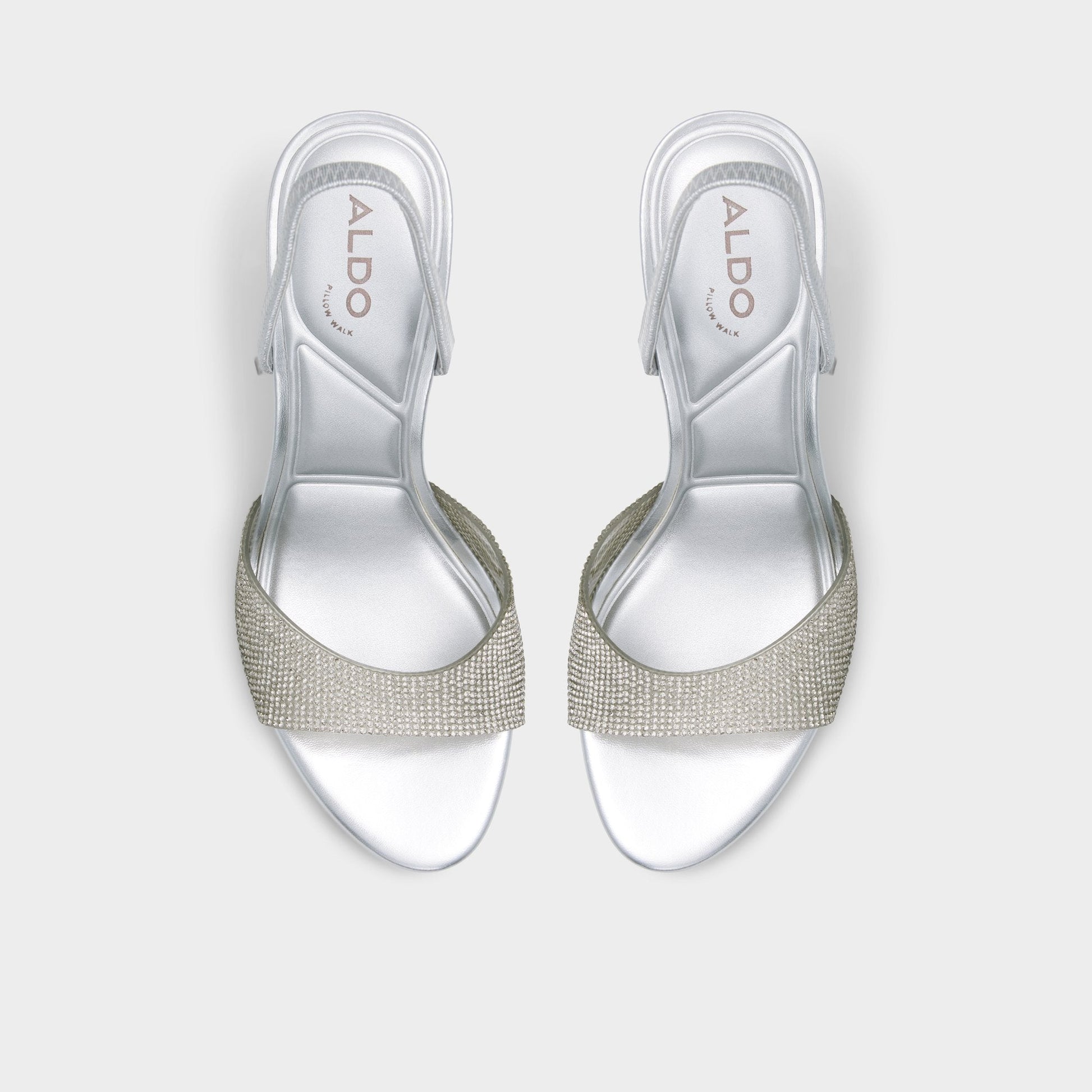 Aldo Aitana Silver Women's Heeled sandals - Slingback heeled sandal, Stiletto heel Women