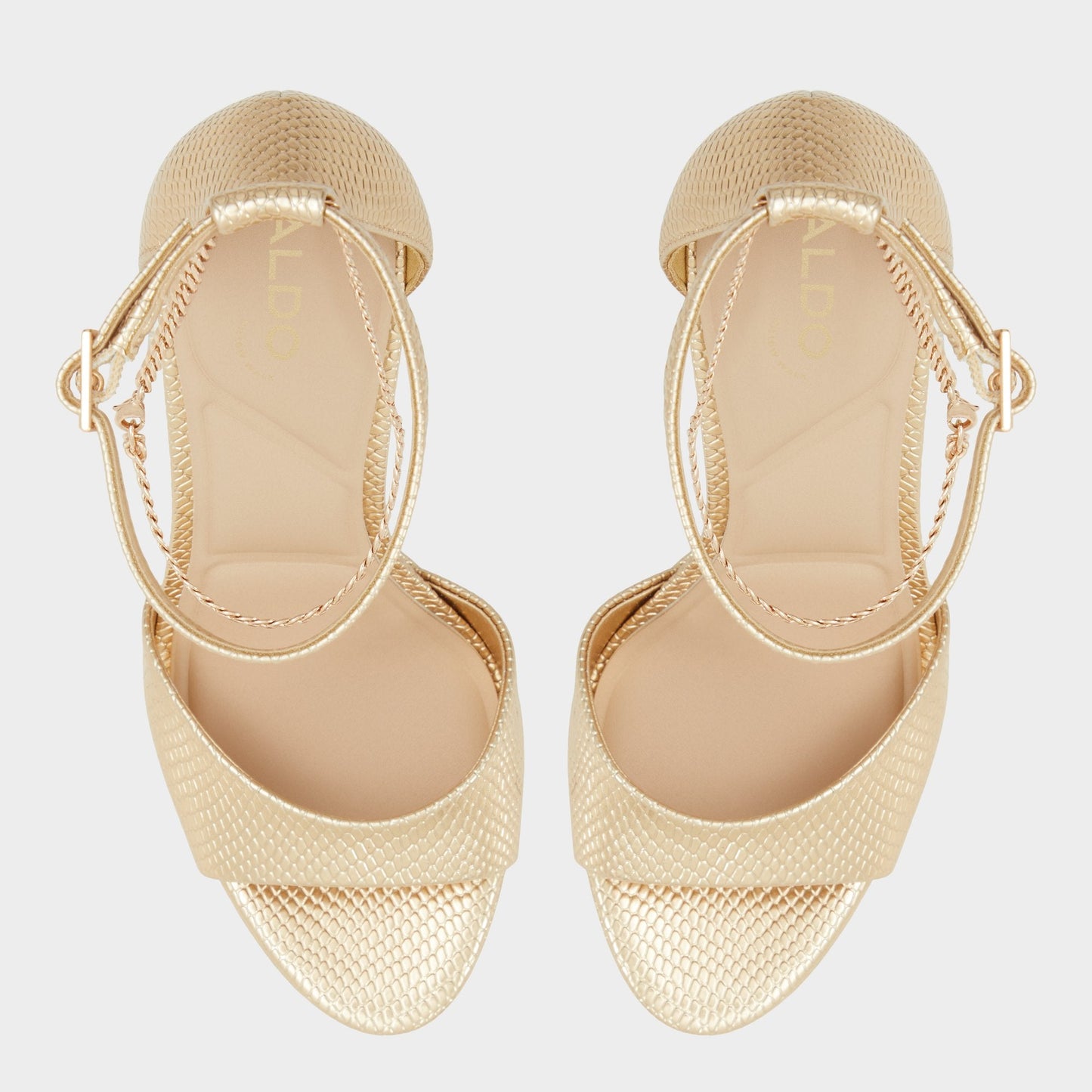 Aldo Afumeth Gold Women's Platform sandals - Strappy heeled sandal, Stiletto platform Women