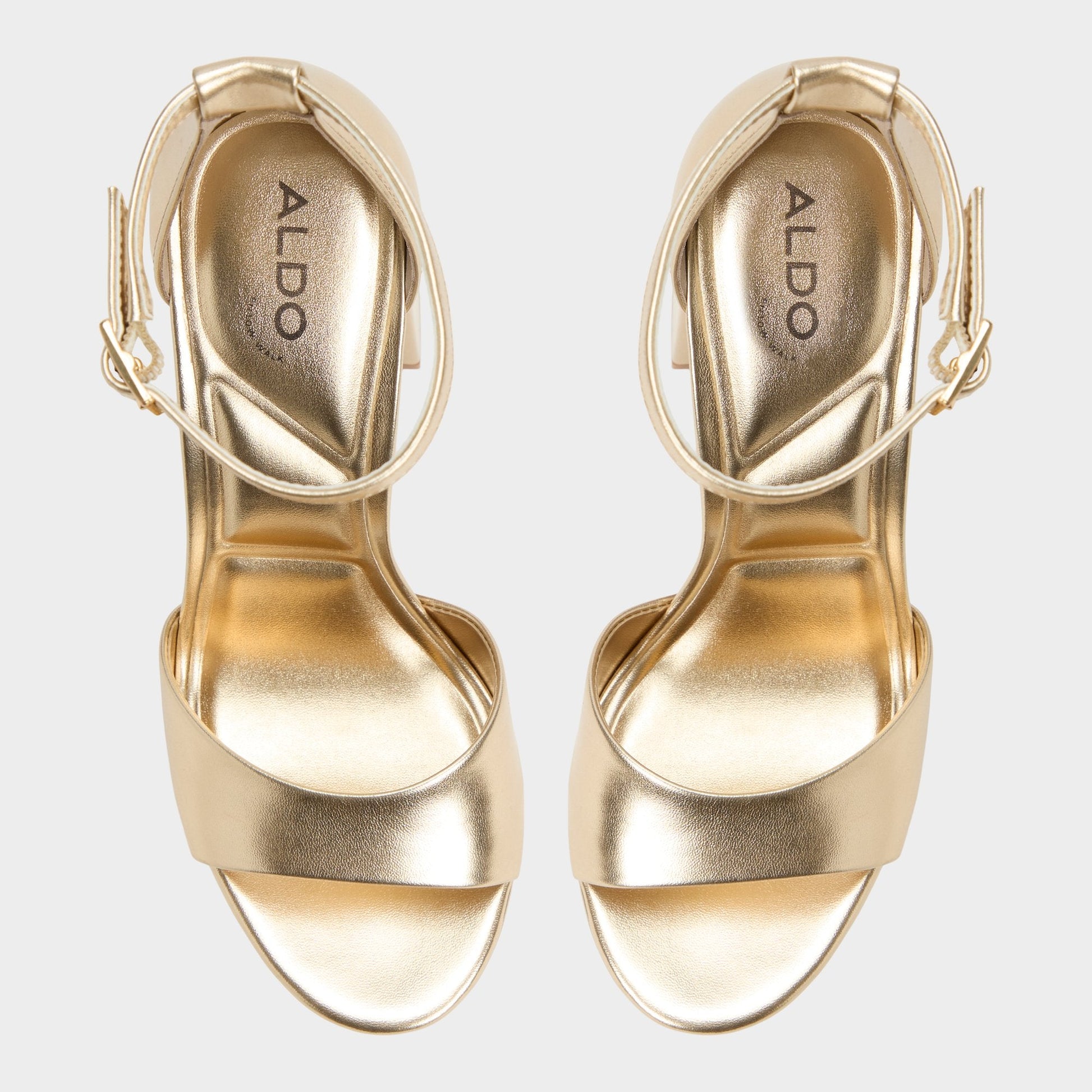 Aldo Enaegyn 2.0 in Gold - Strappy heeled sandal, Platform Women