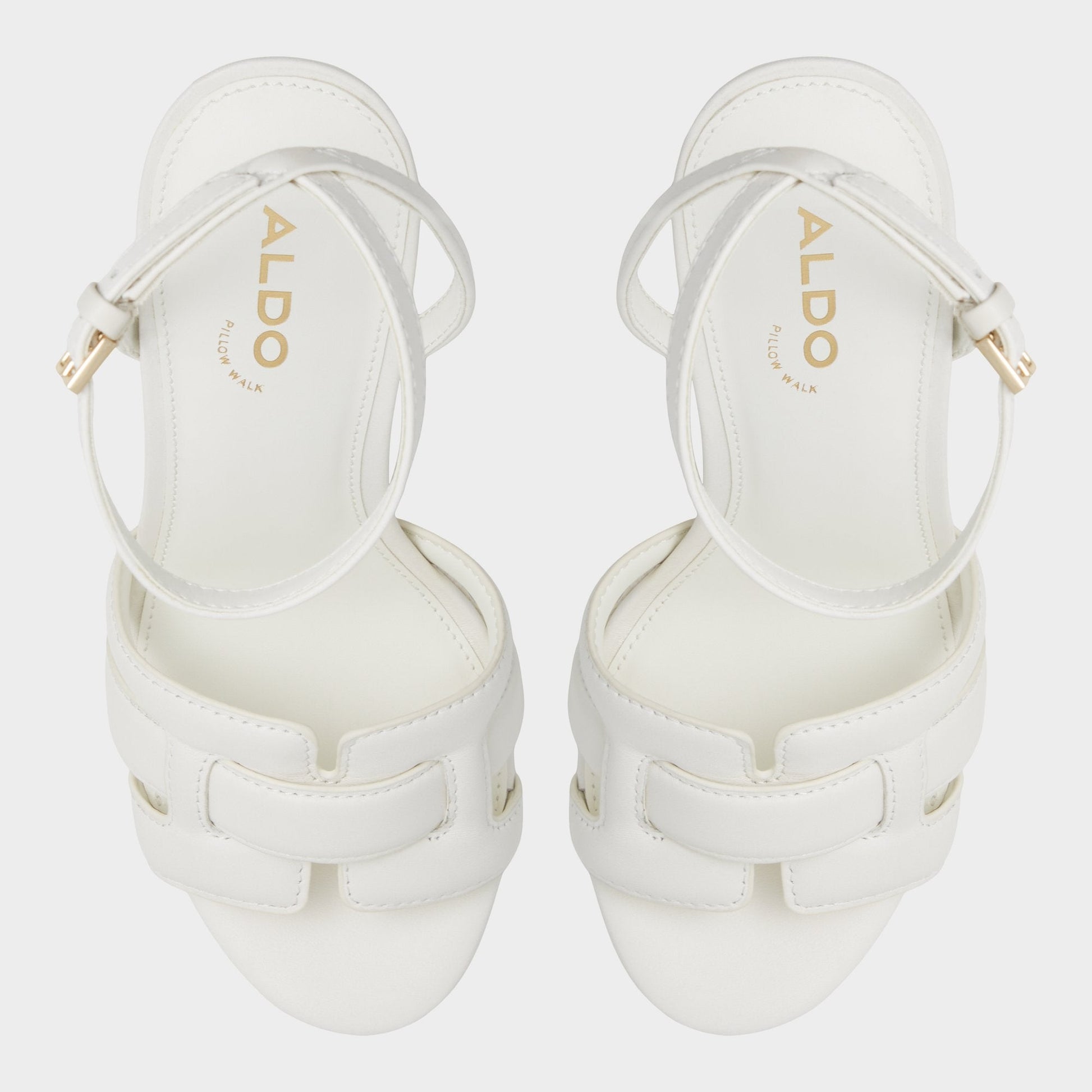 Aldo Valaberel Open White Women's Platform sandals - Strappy heeled sandal, Platform Women