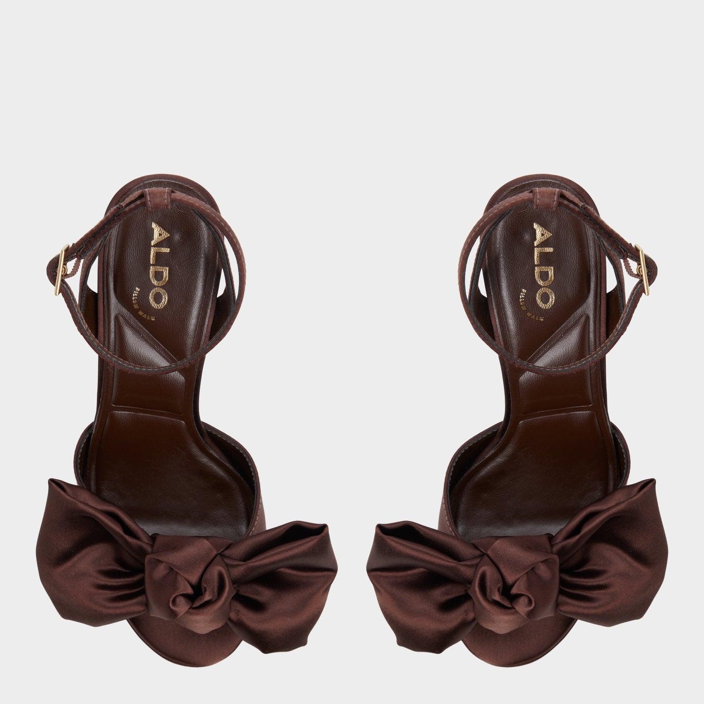 Aldo Luscious in Dark Brown - Strappy heeled sandal, Platform Women|Bags