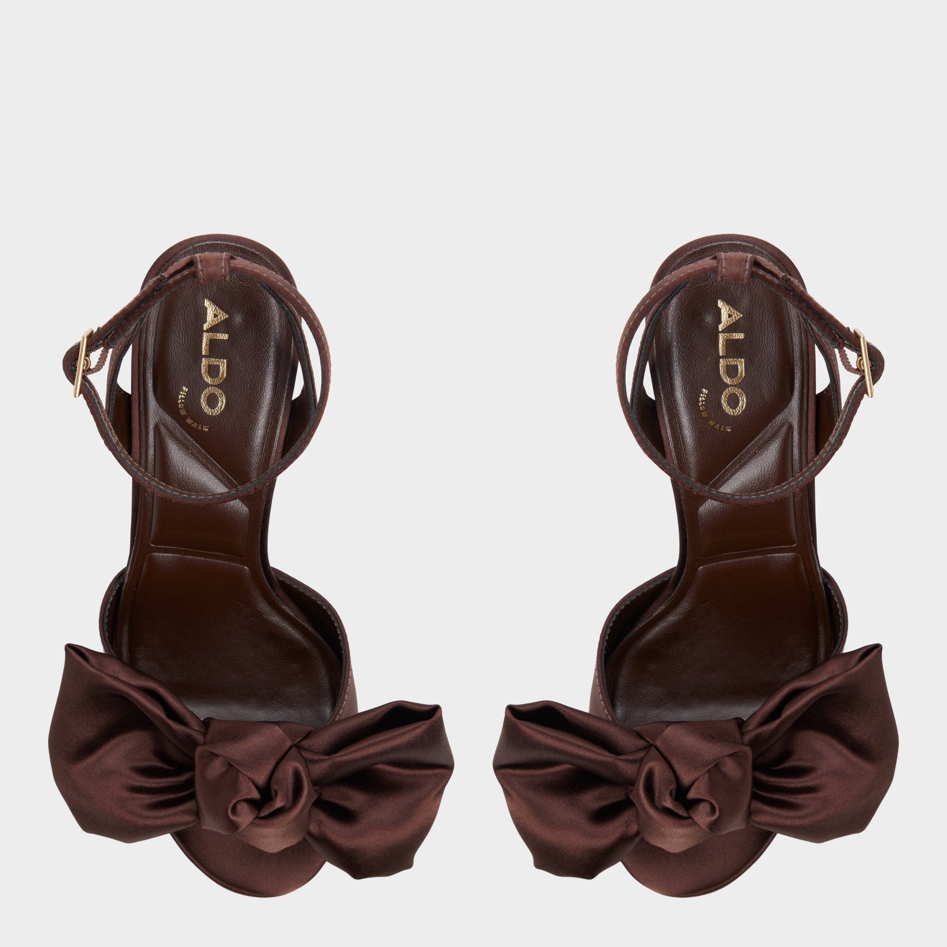 Aldo Luscious in Dark Brown - Strappy heeled sandal, Platform Women|Bags