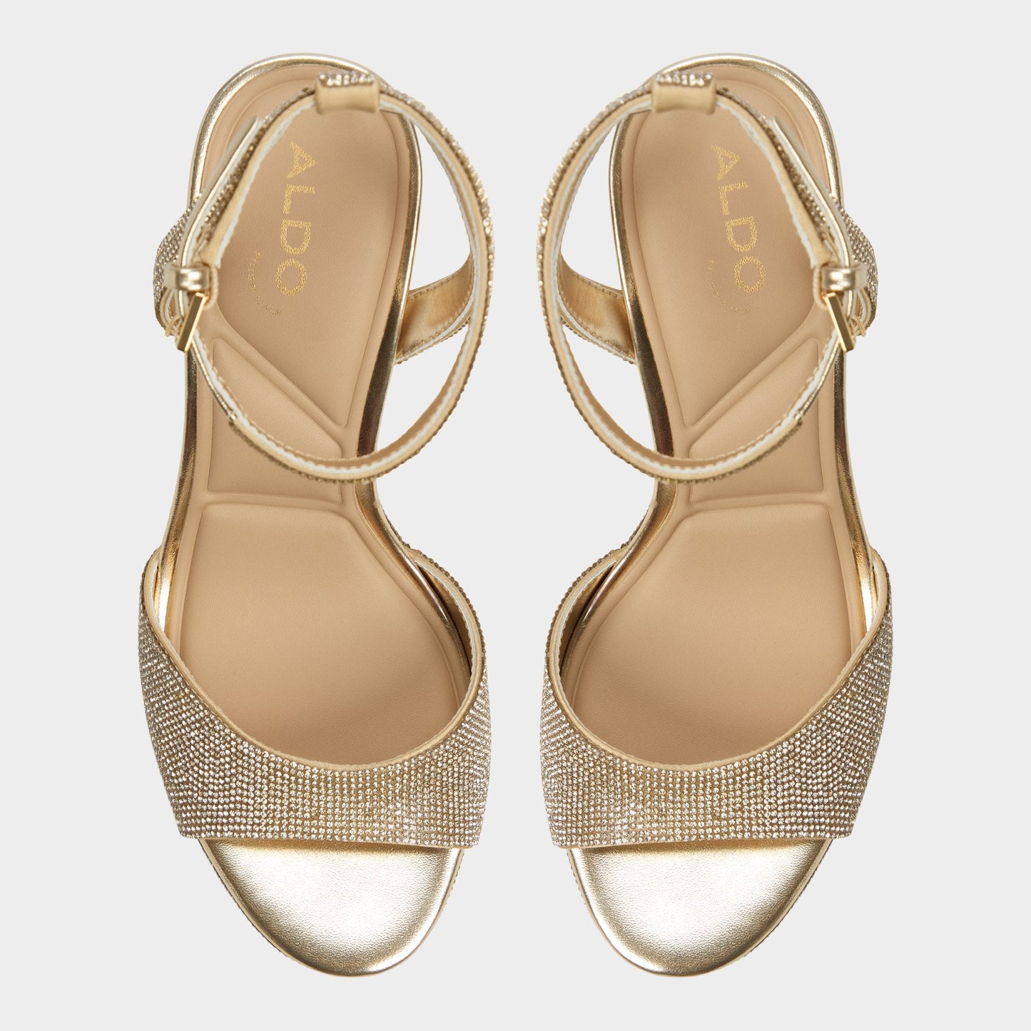 Aldo Alluring Champagne Women's Strappy sandals - Strappy heeled sandal, Platform Women